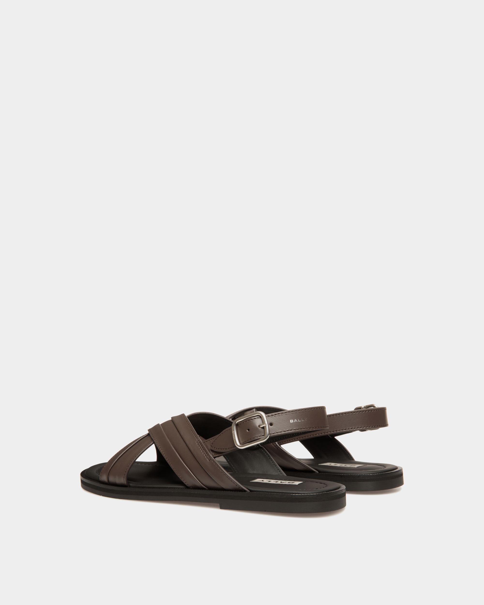 Bally Global - Glide Sandal In Ebano Leather - Brown