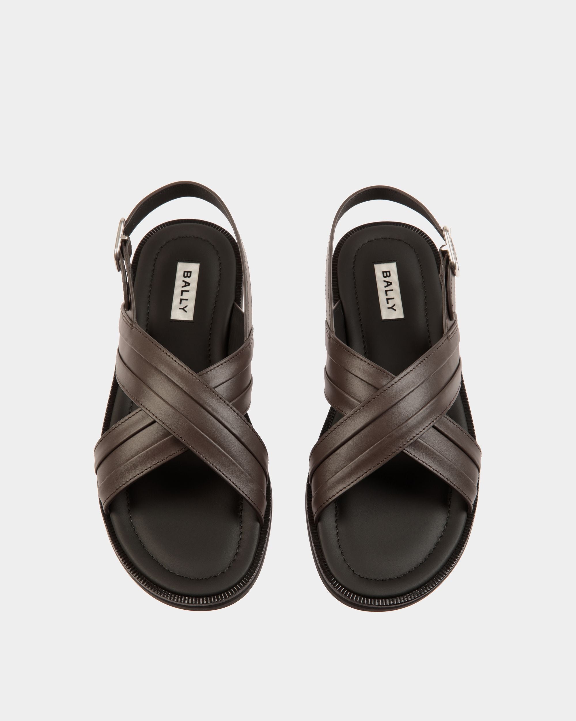 Bally Global - Glide Sandal In Ebano Leather - Brown