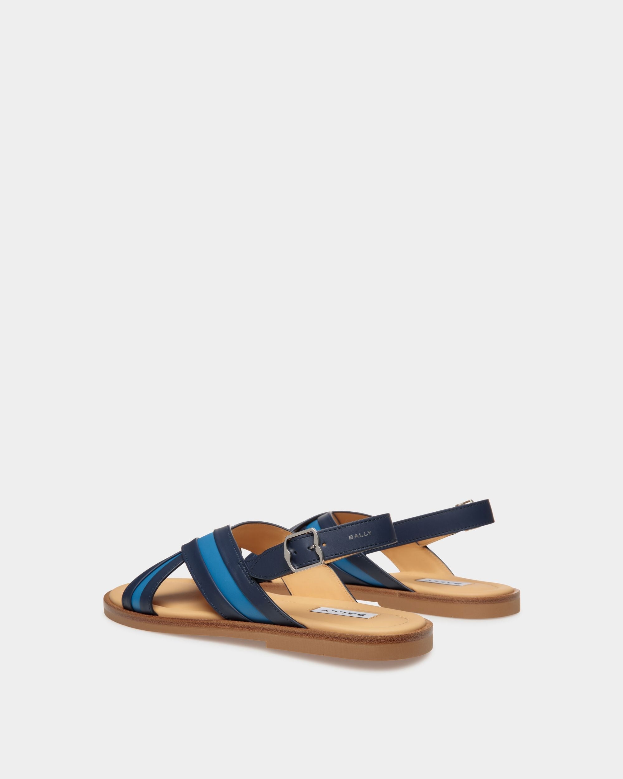 Bally Global - Glide Sandal in Leather - Blue