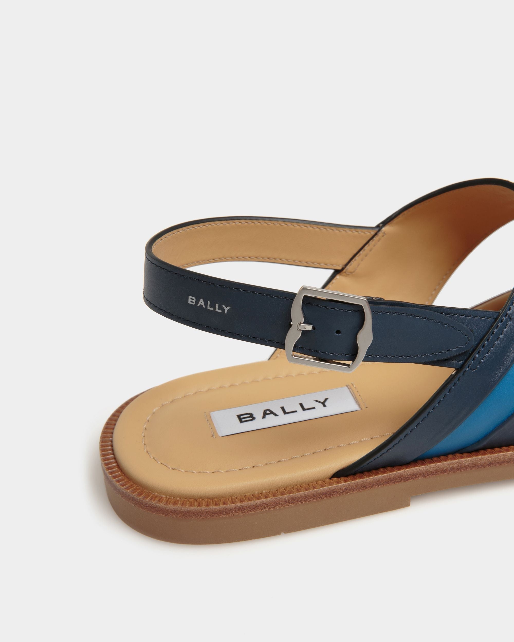 Bally Global - Glide Sandal in Leather - Blue