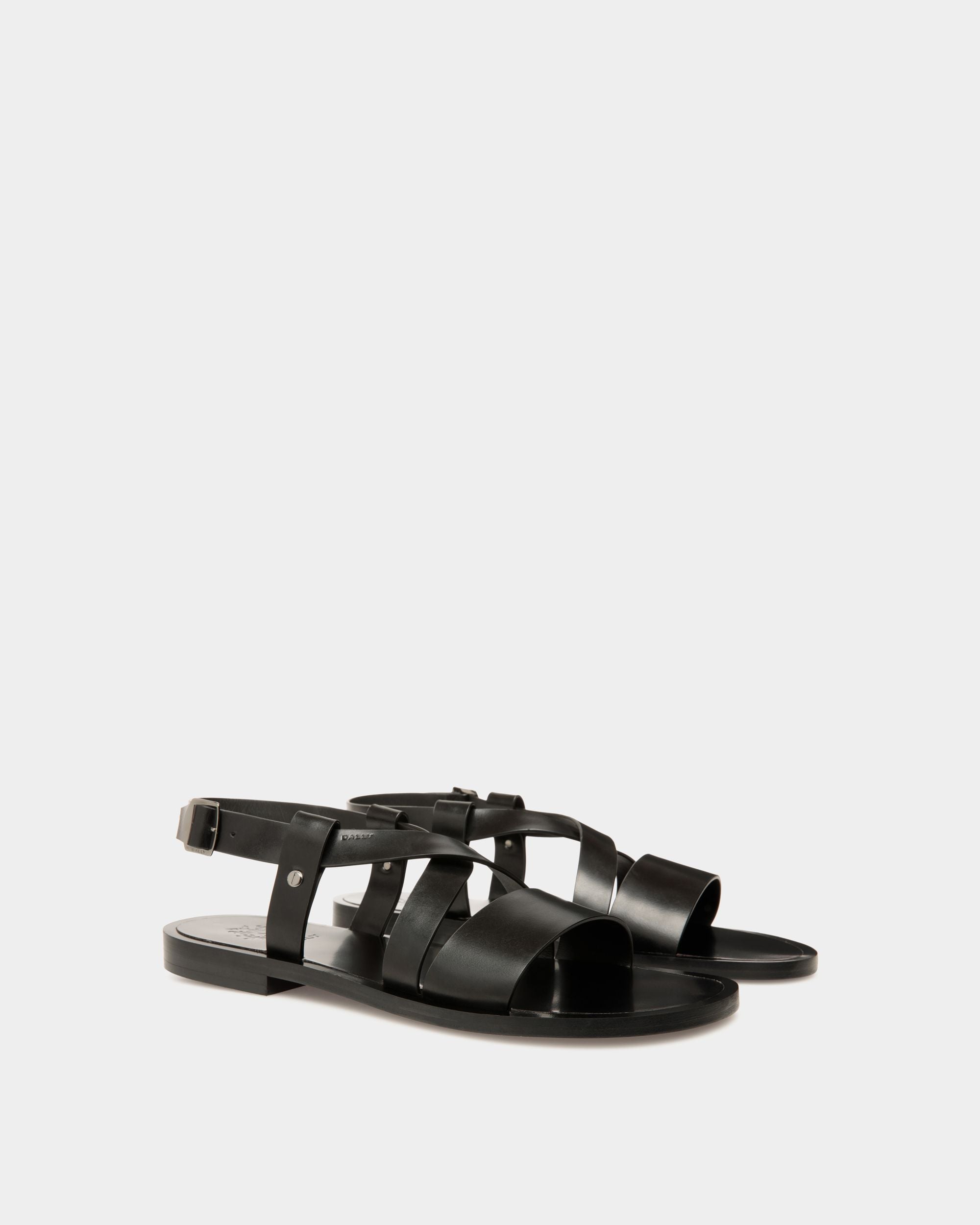 Bally Global - Salis Sandal In Black Leather - Black