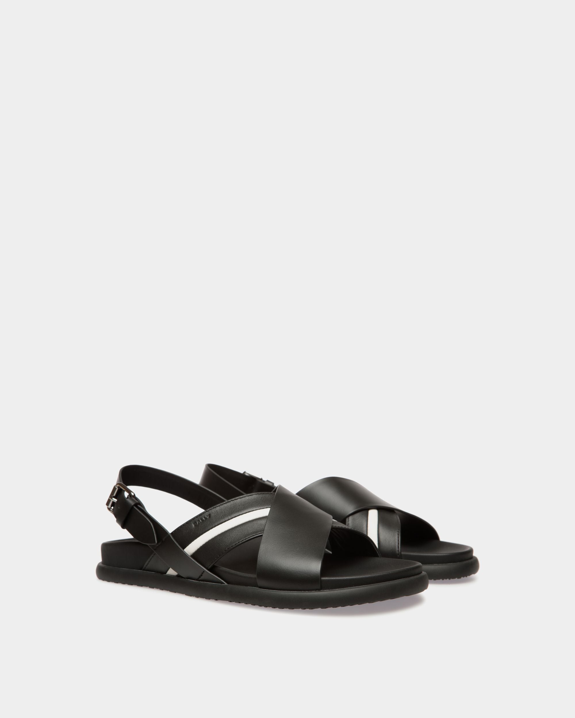Bally Global - Newport Sandal in Black Leather - Black