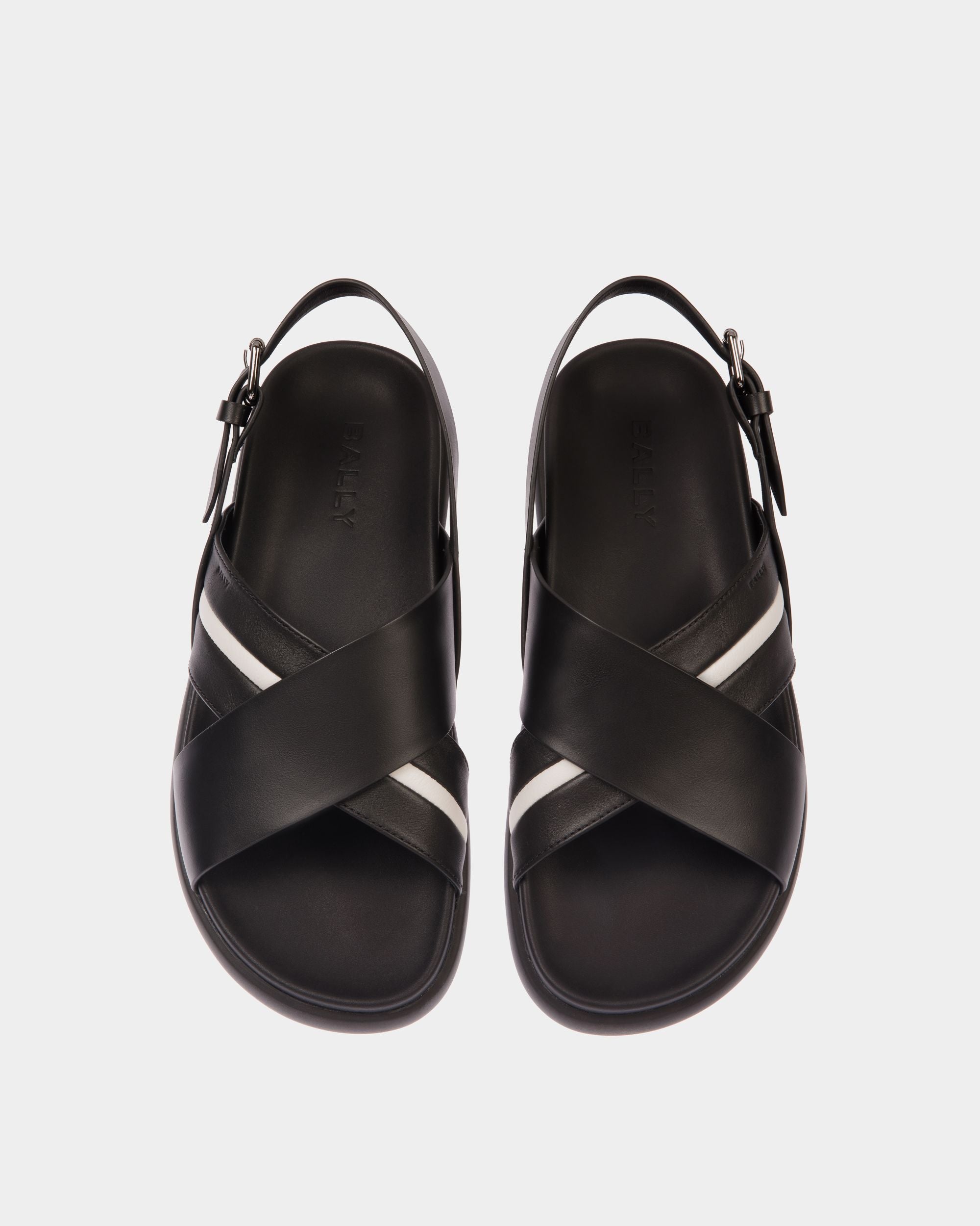 Bally Global - Newport Sandal in Black Leather - Black