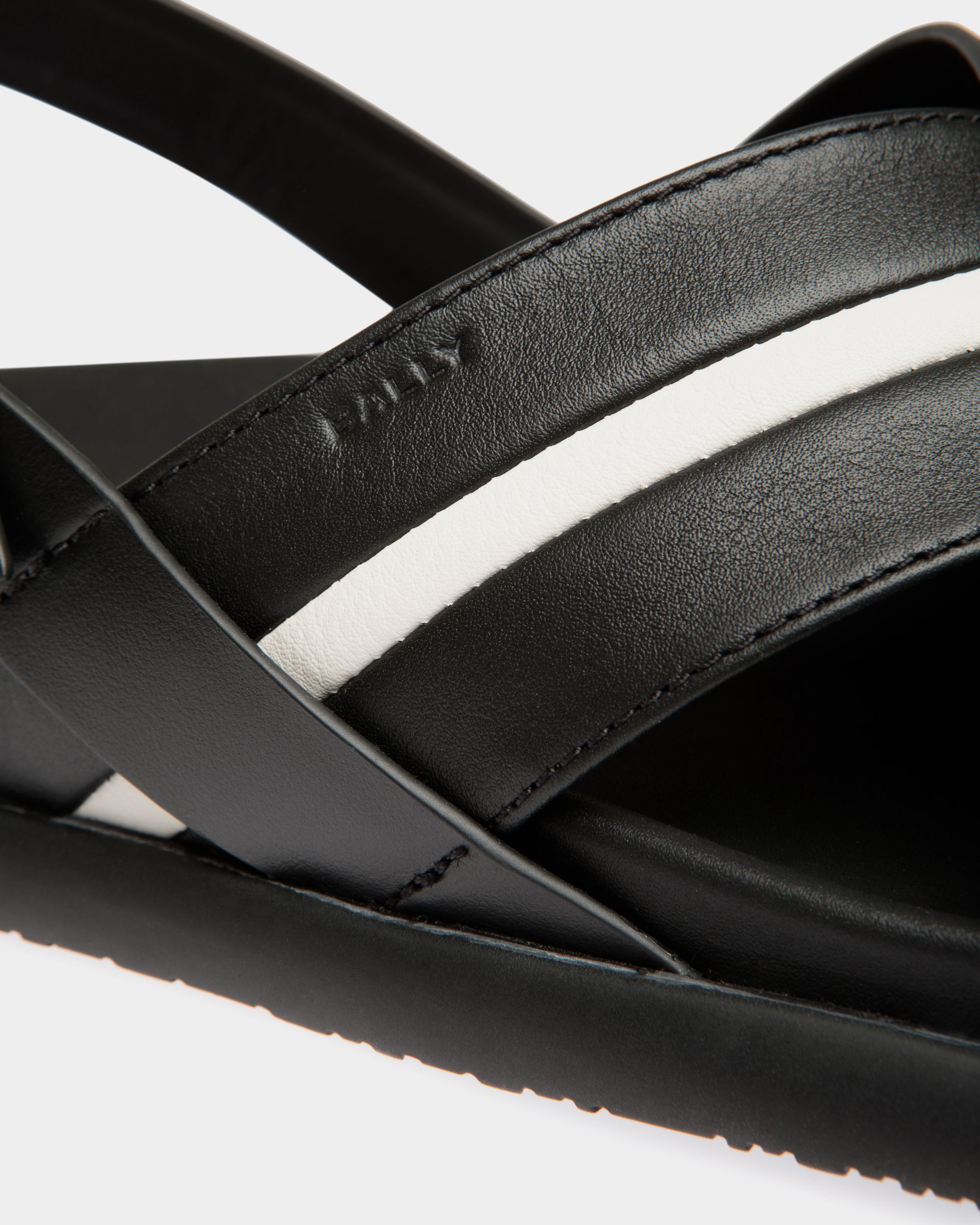 Bally Global - Newport Sandal in Black Leather - Black