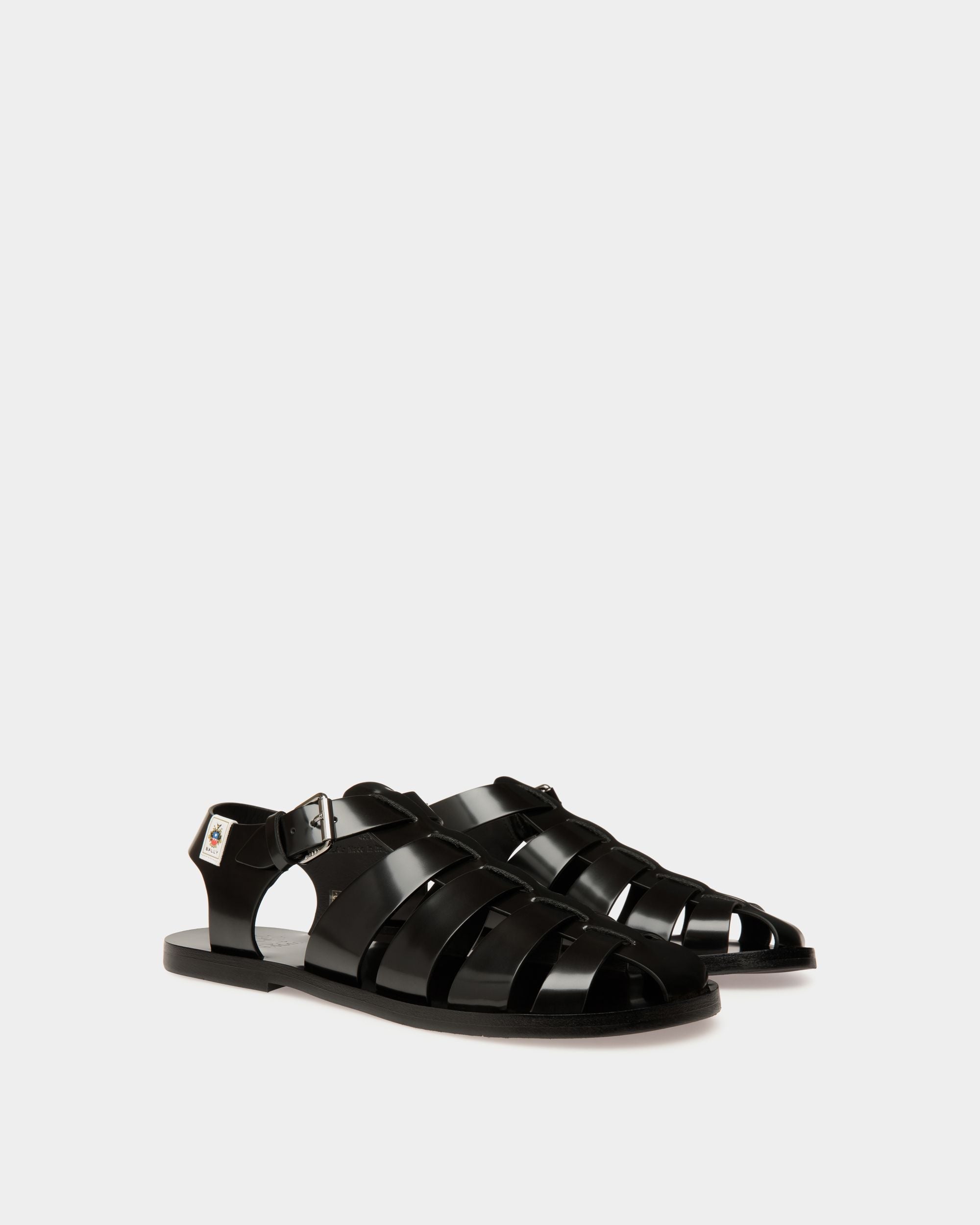 Bally Global - Sandale Chateau En Cuir Noir - Noir