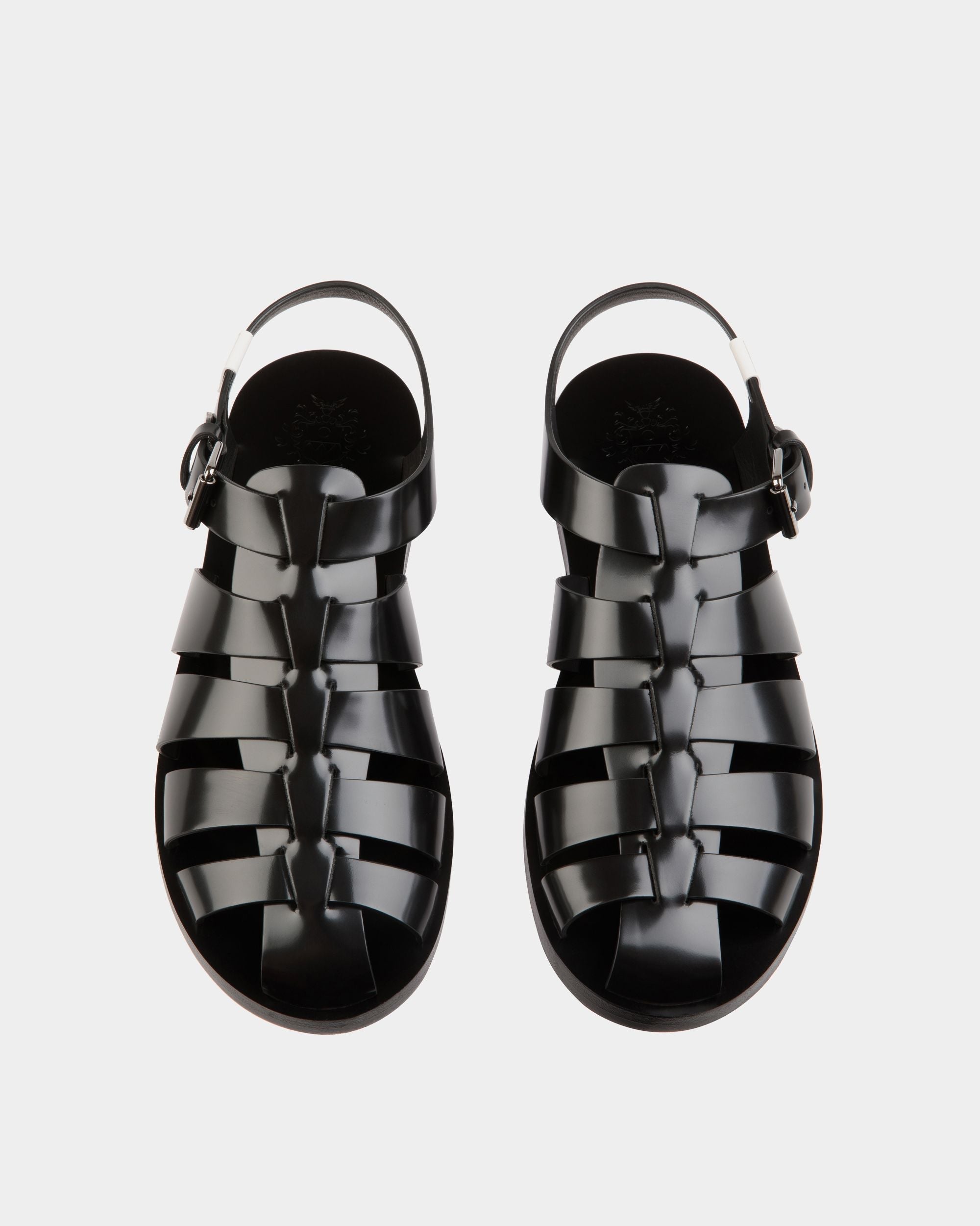 Bally Global - Sandale Chateau En Cuir Noir - Noir