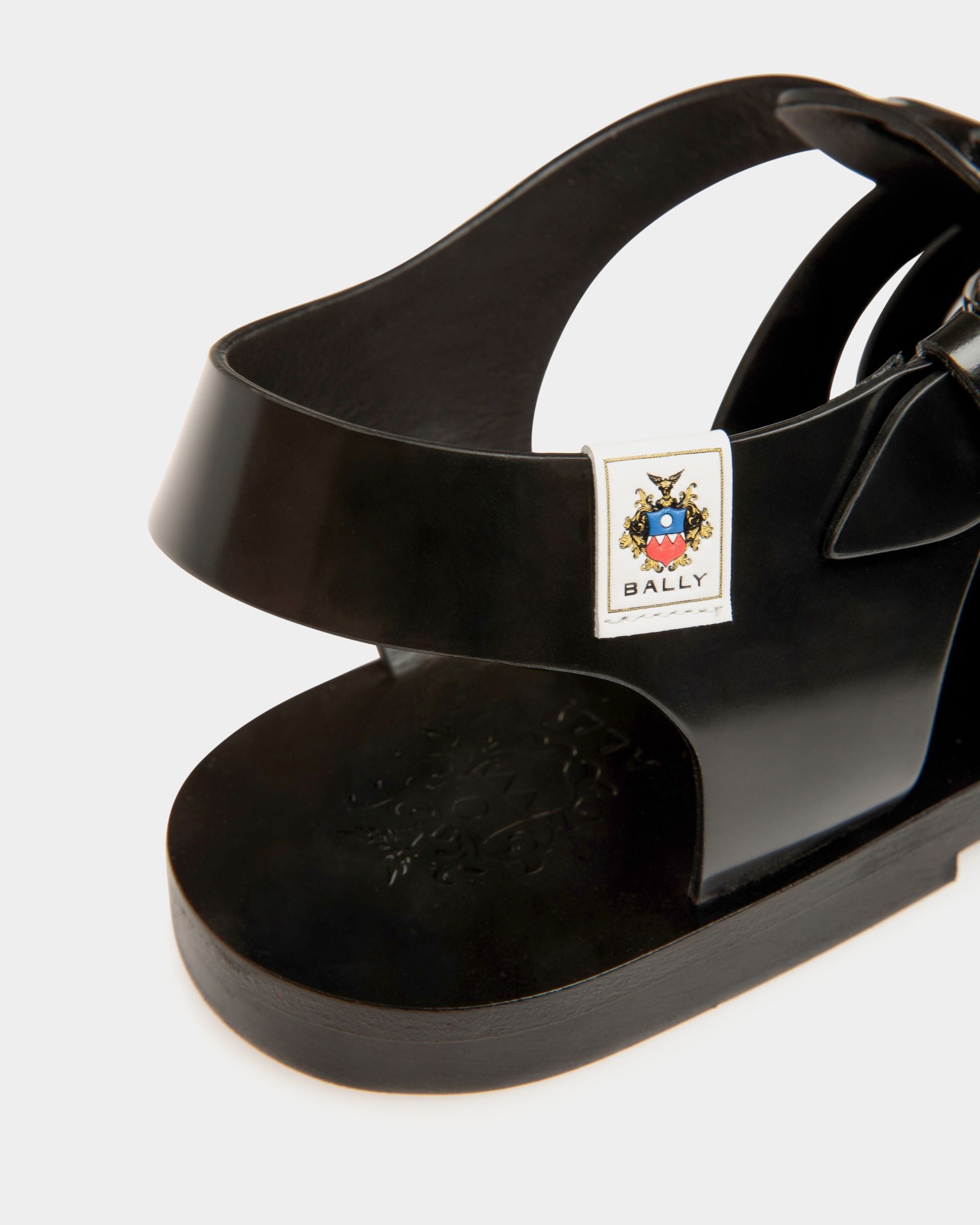 Bally Global - Sandale Chateau En Cuir Noir - Noir