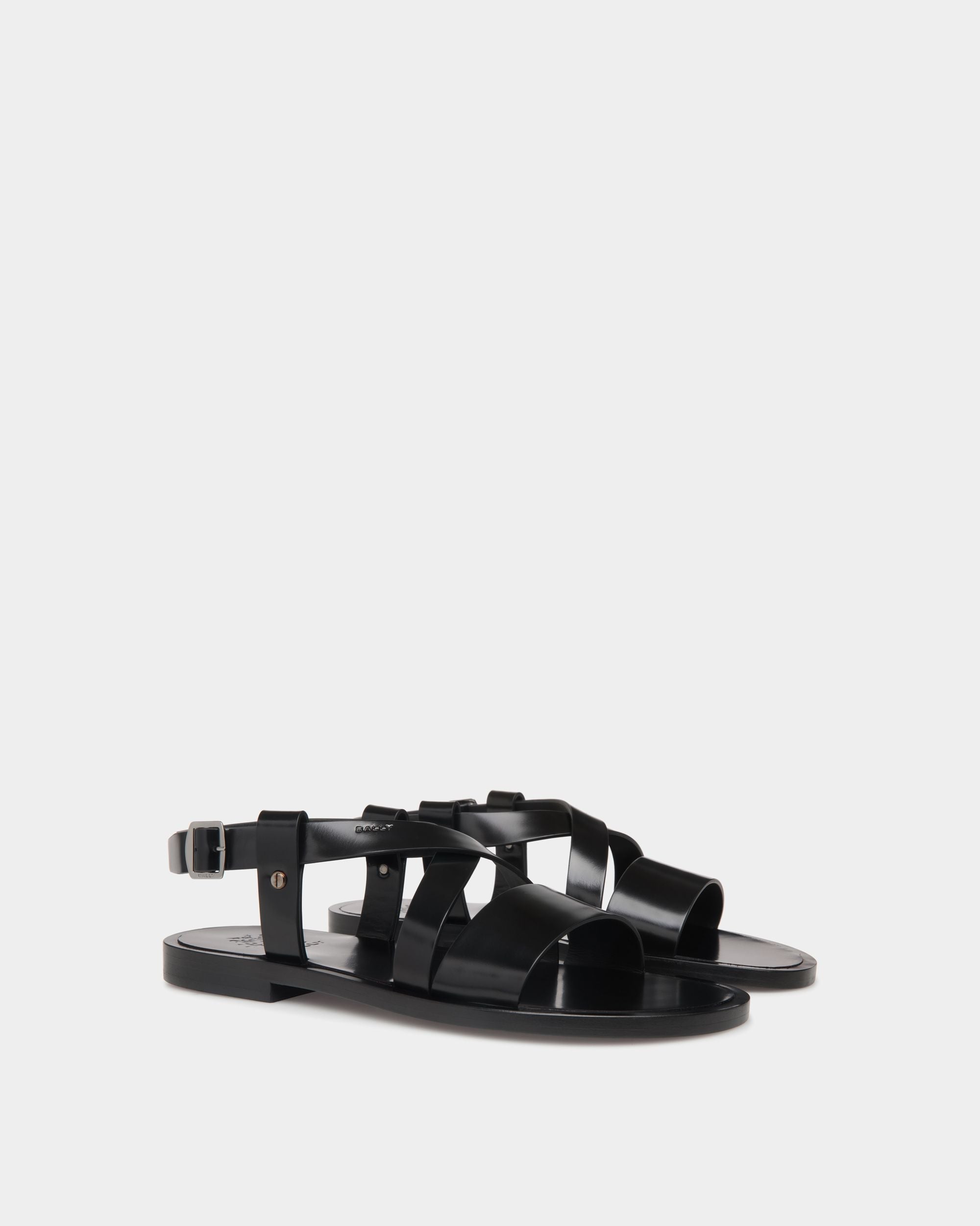 Bally Global - Salis Sandal in Black Leather - Black