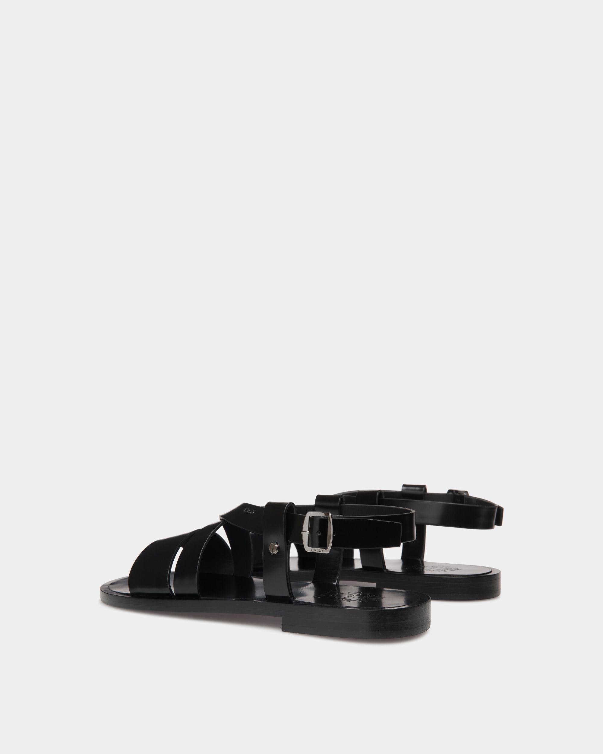 Bally Global - Salis Sandal in Black Leather - Black