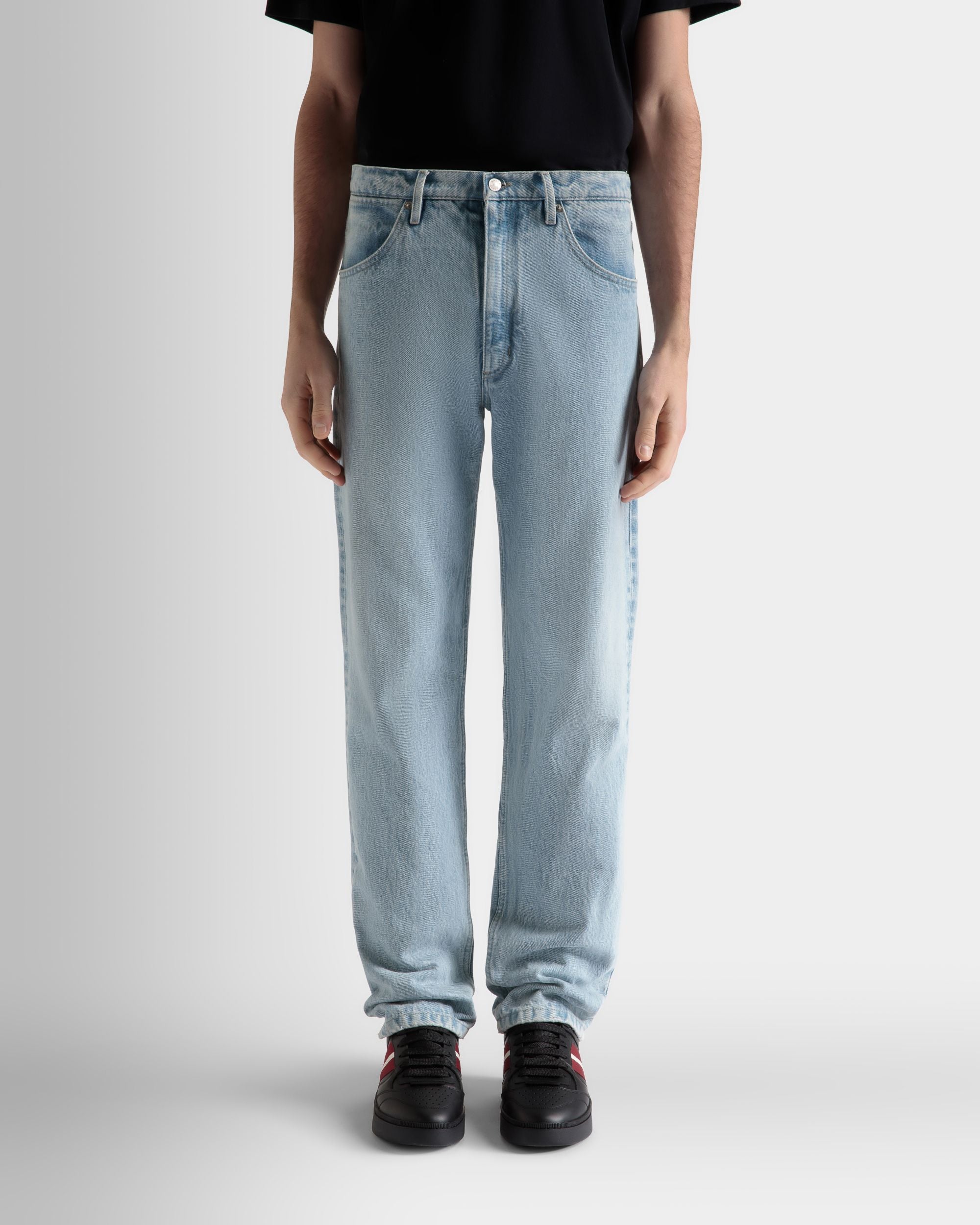 Bally Global - Denim Pants In Light Indigo Cotton - Blue
