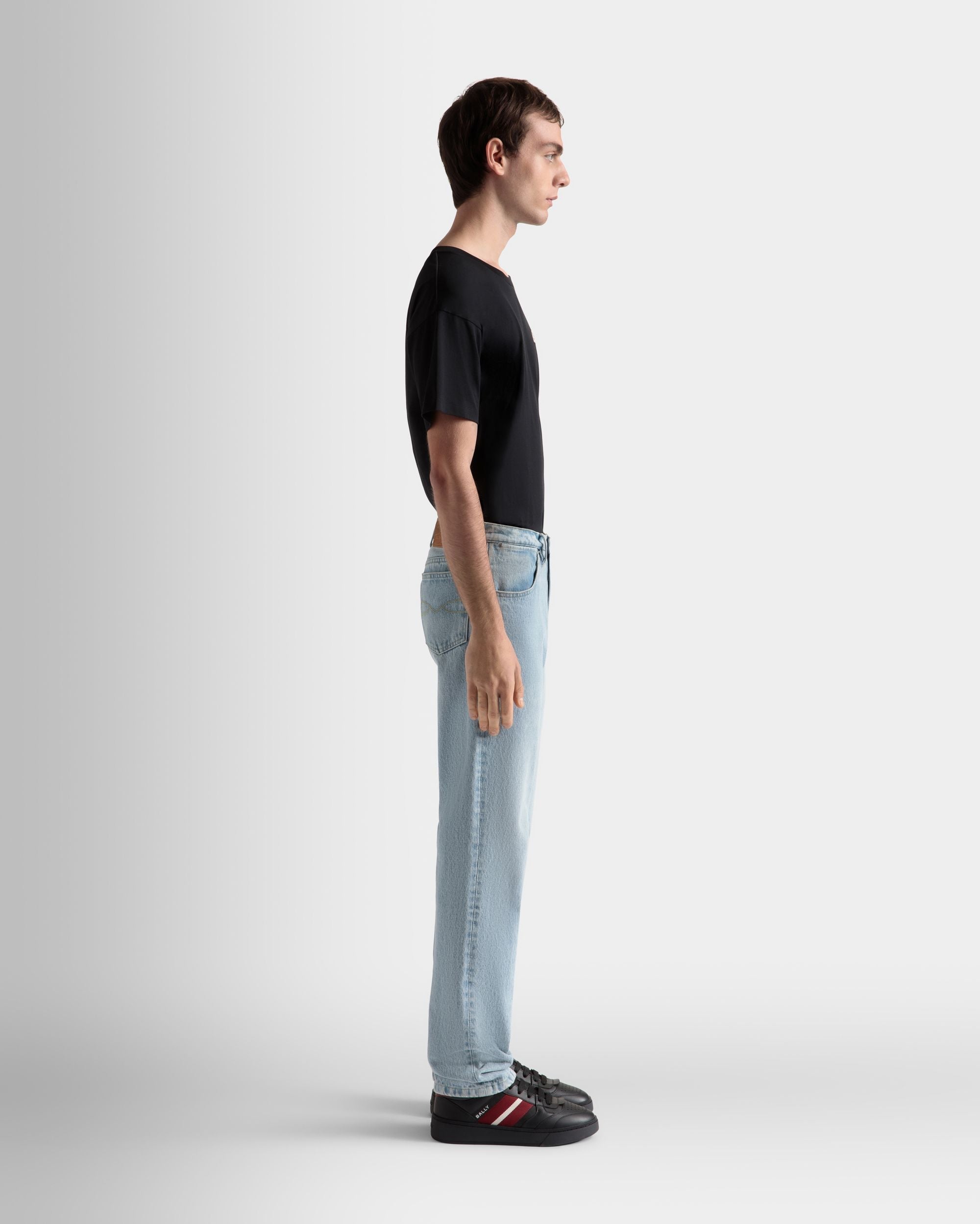 Bally Global - Denim Pants In Light Indigo Cotton - Blue