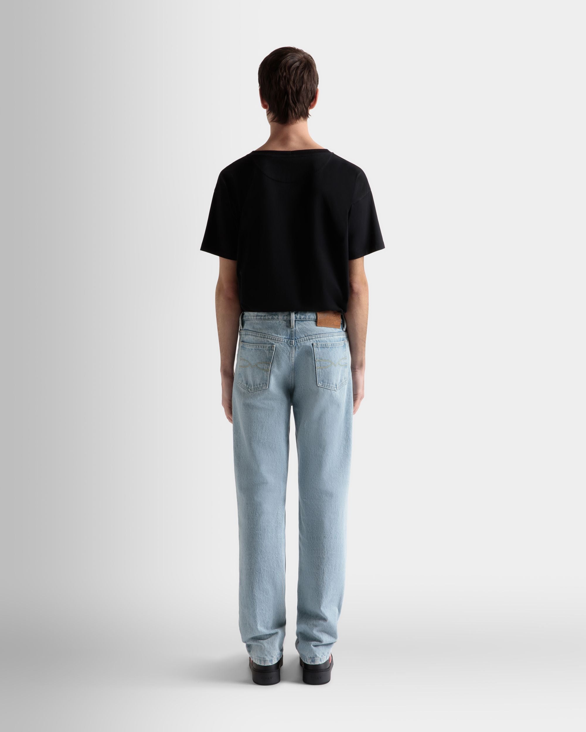 Bally Global - Denim Pants In Light Indigo Cotton - Blue