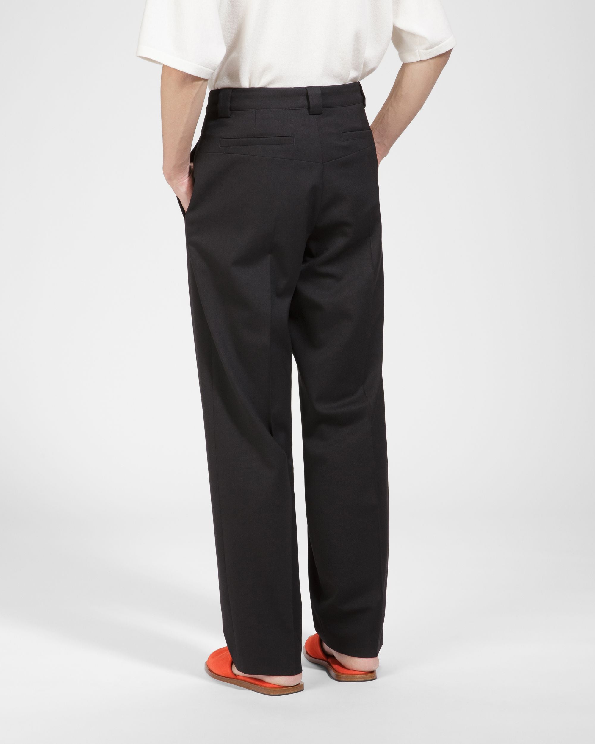 Bally Global - Wool Mix Trousers In Black - Black