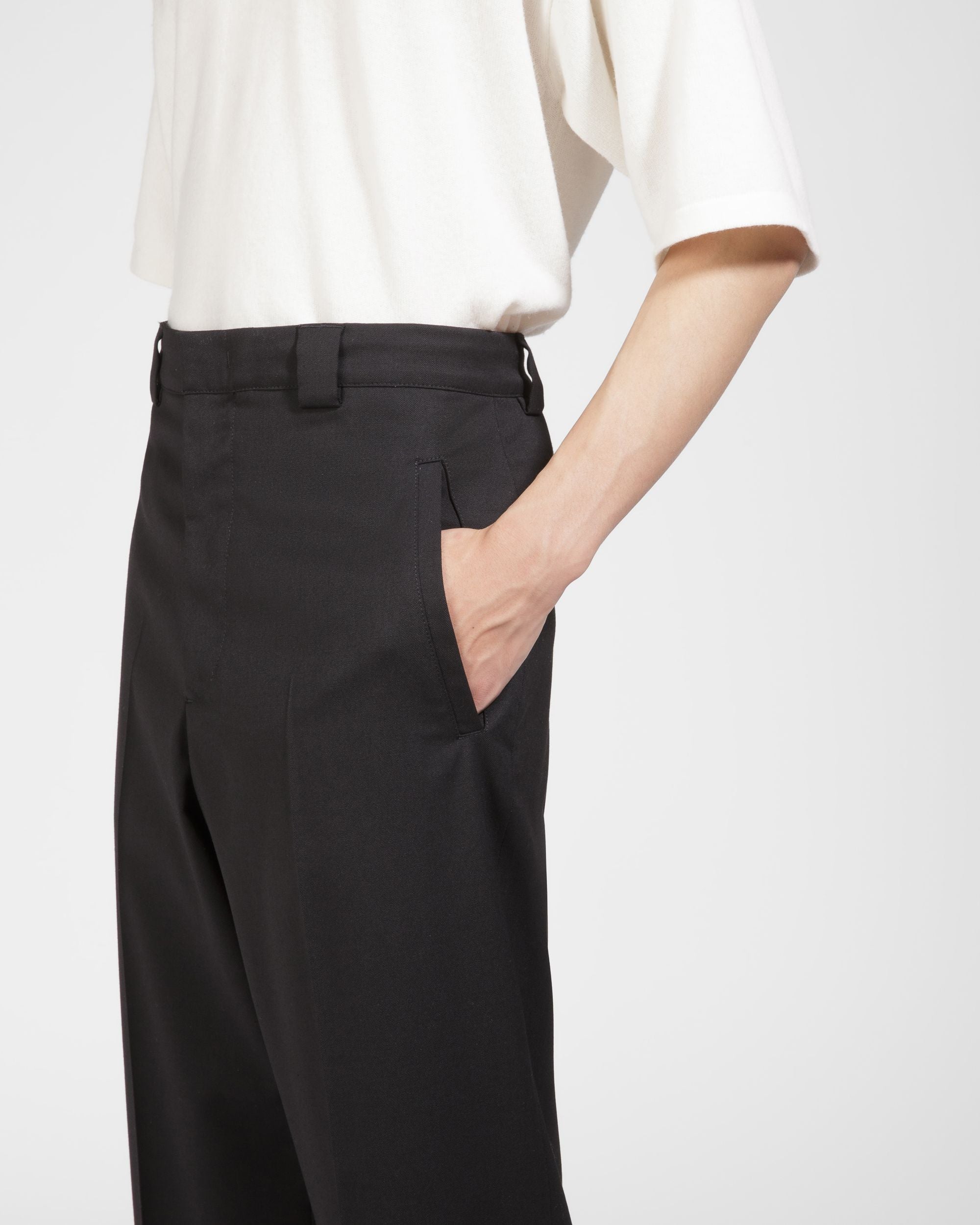 Bally Global - Wool Mix Trousers In Black - Black