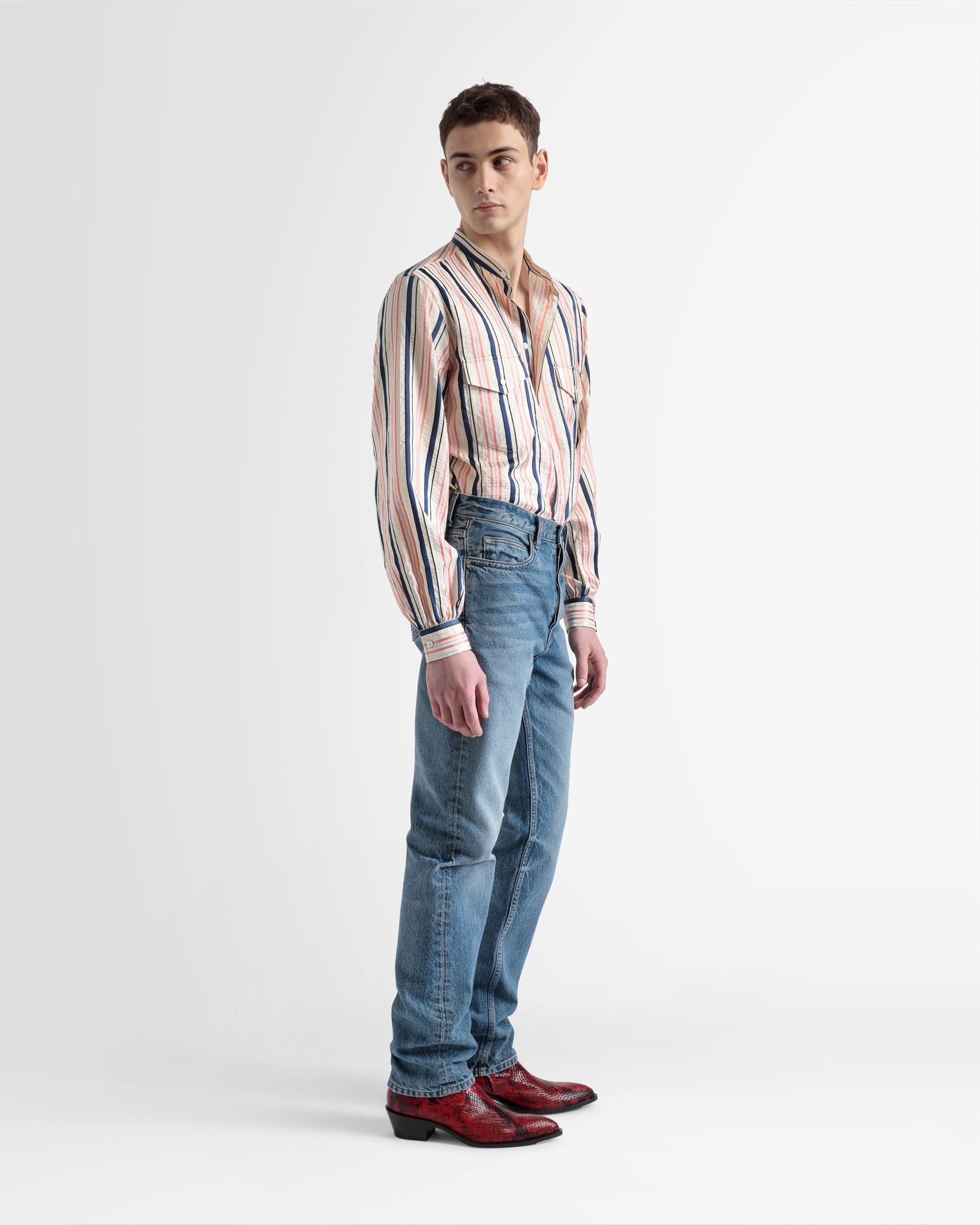 Bally Global - Flared Pants In Blue Denim - Blue