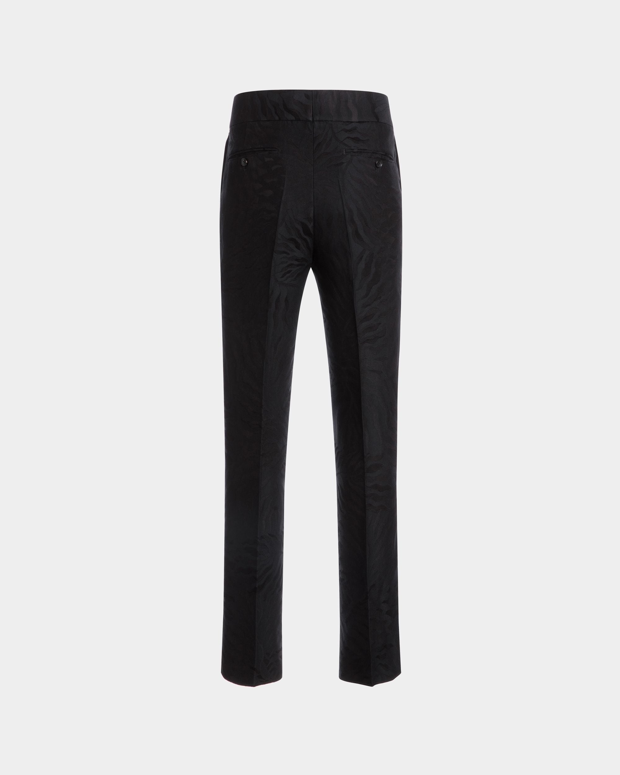 Bally Global - Pants in Black Cotton and Wool - Noir