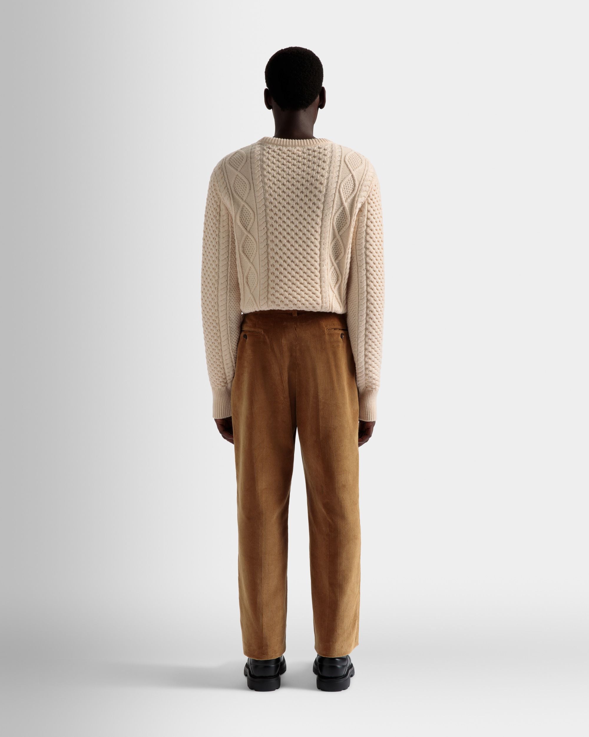 Bally Global - Corduroy Tailored Pants In Camel Cotton - Brown