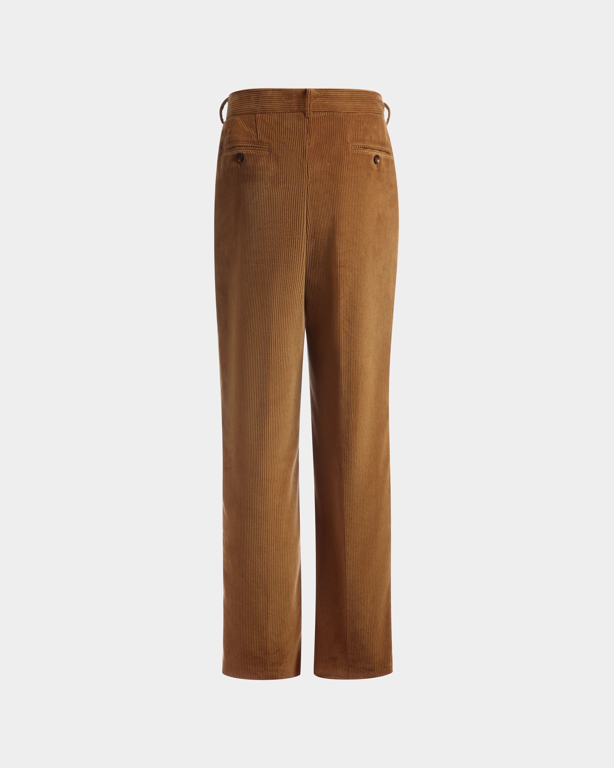 Bally Global - Corduroy Tailored Pants In Camel Cotton - Brown