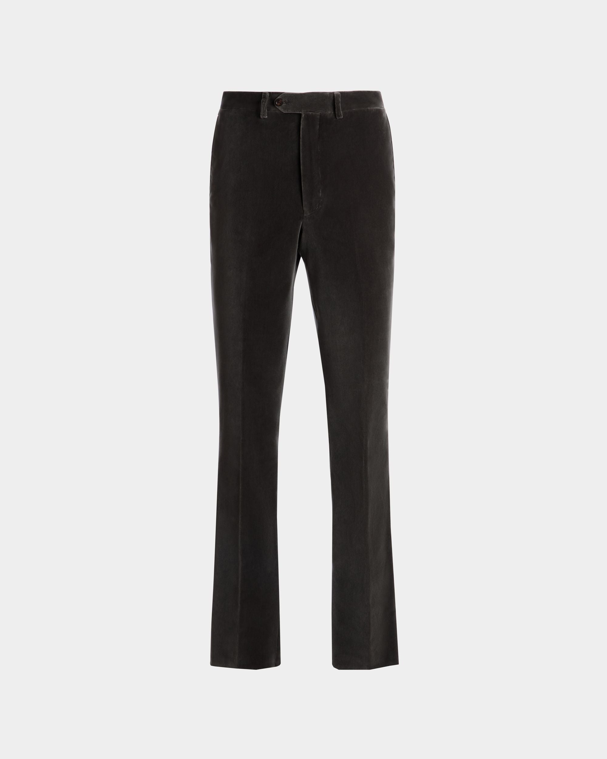Bally Global - Pants in Grey Velvet - Grey
