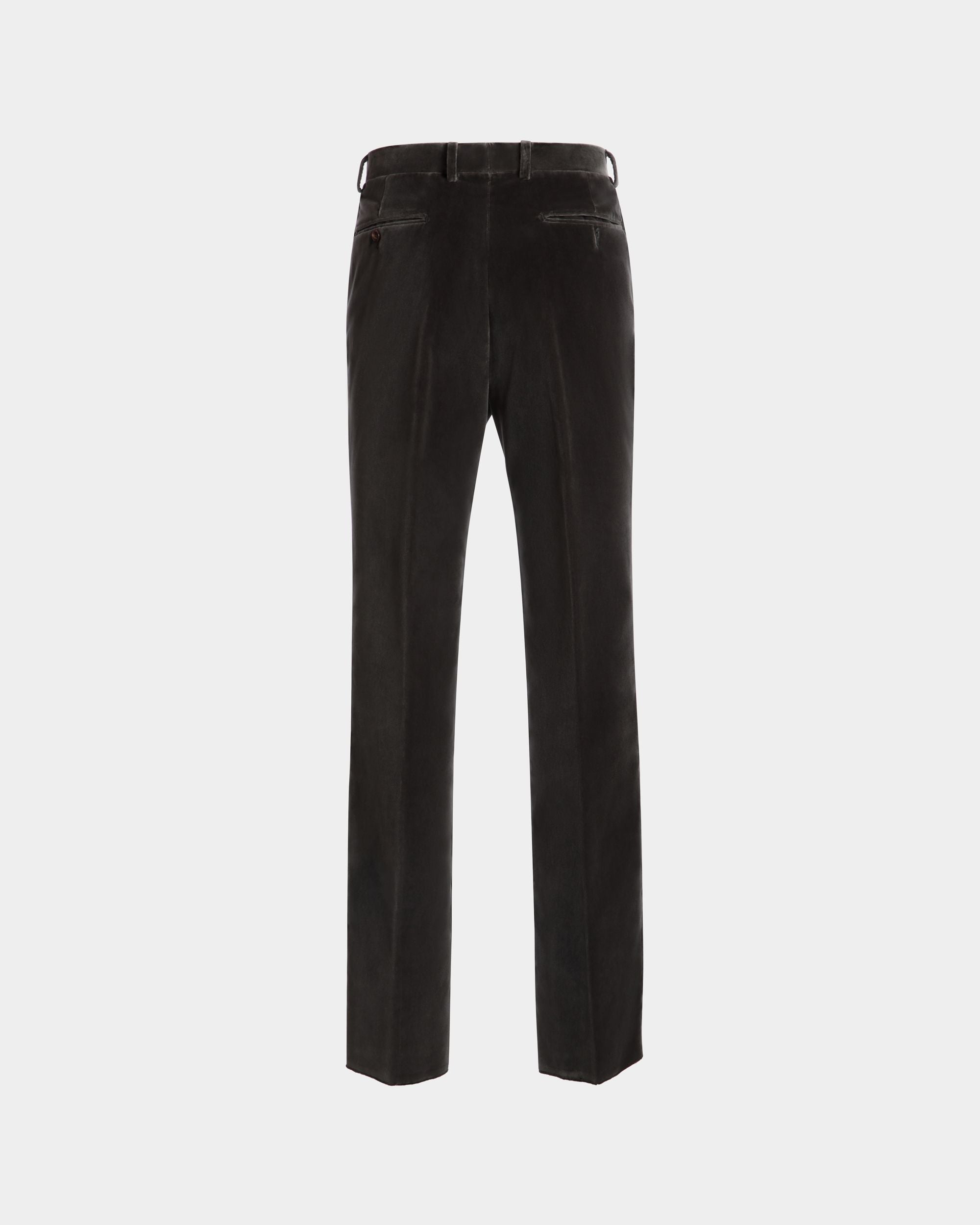 Bally Global - Pants in Grey Velvet - Grey