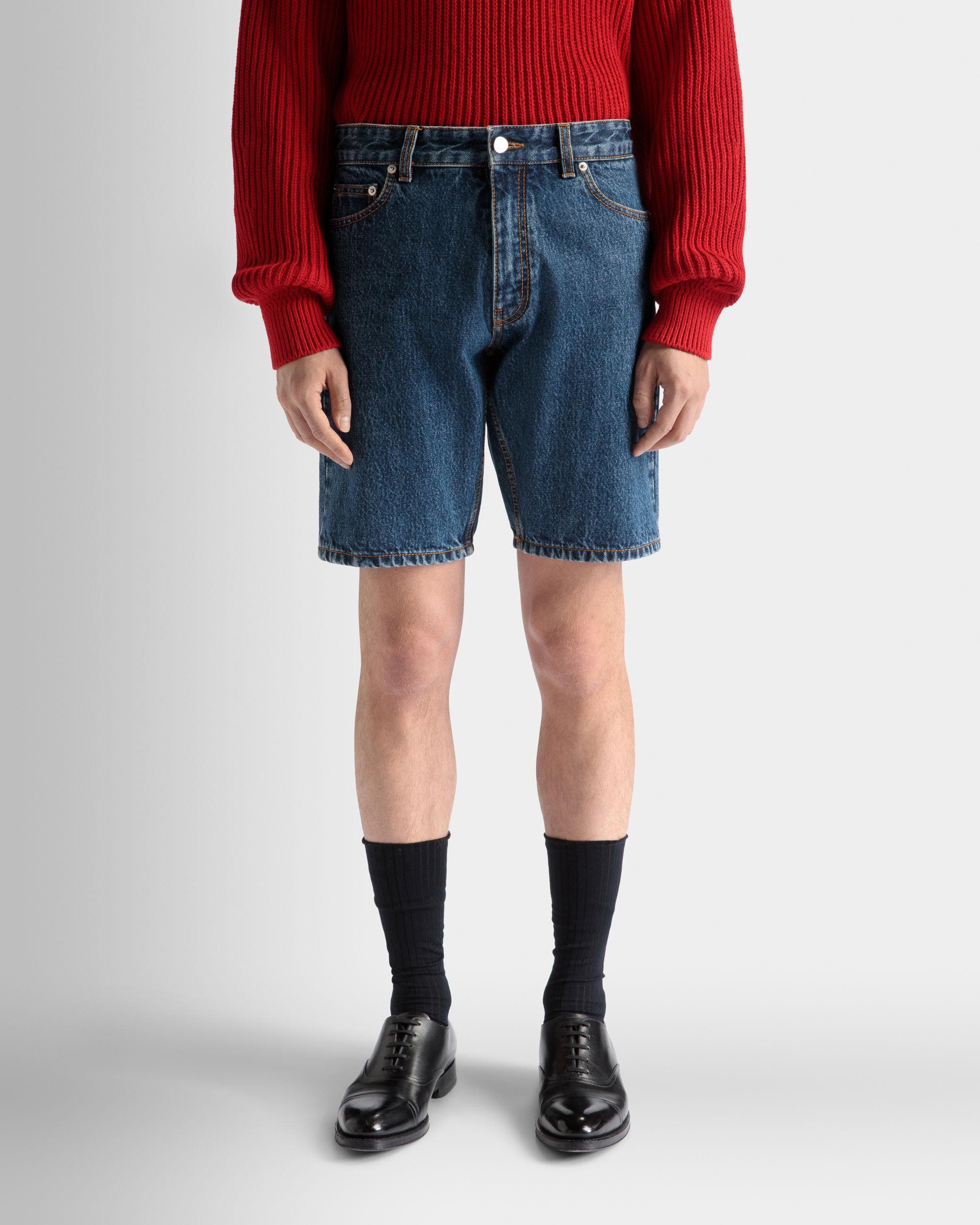 Bally Global - Denim Pants in Medium Blue Cotton - Blue