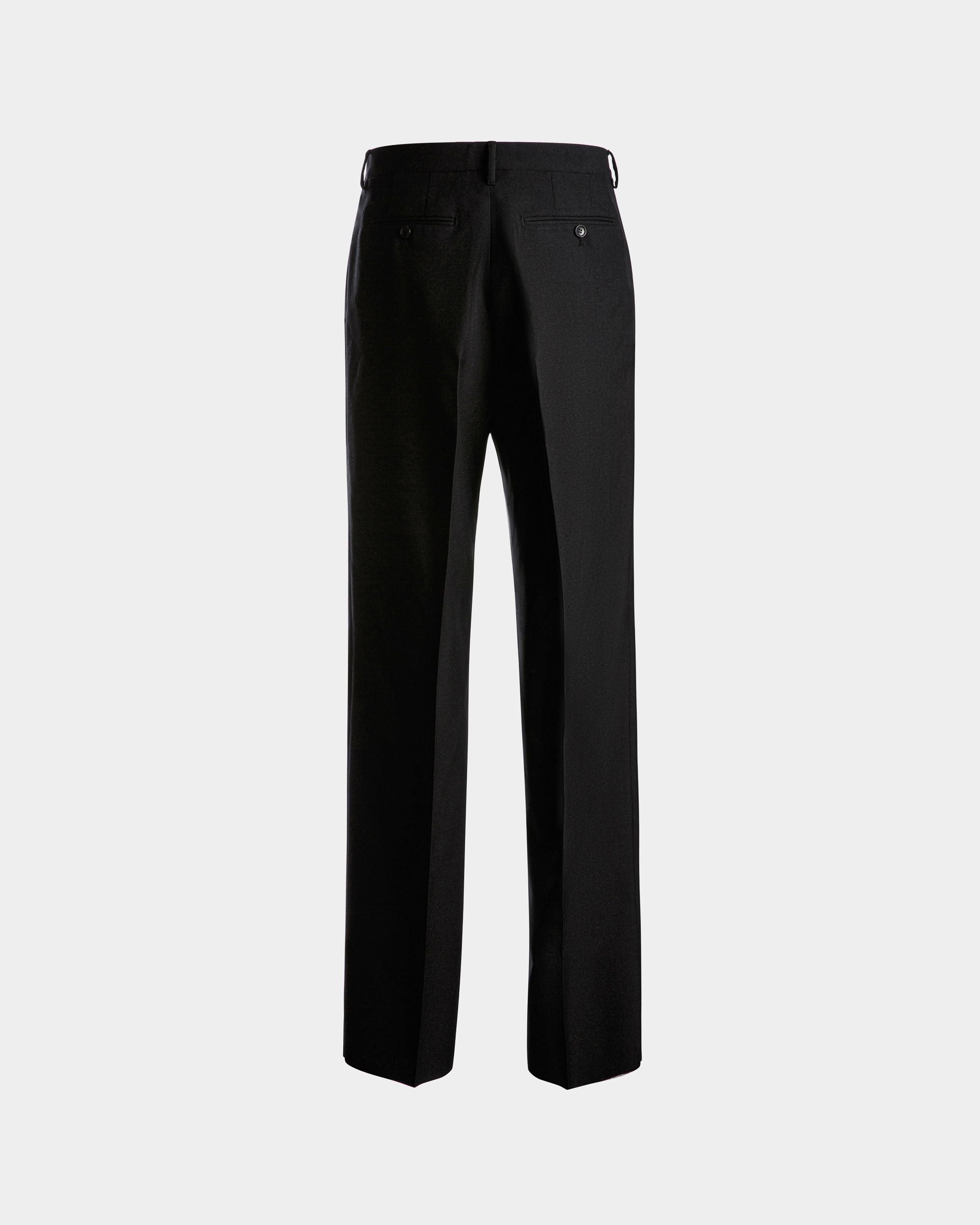 Bally Global - Pants in Black Wool Blend Fabric - Black
