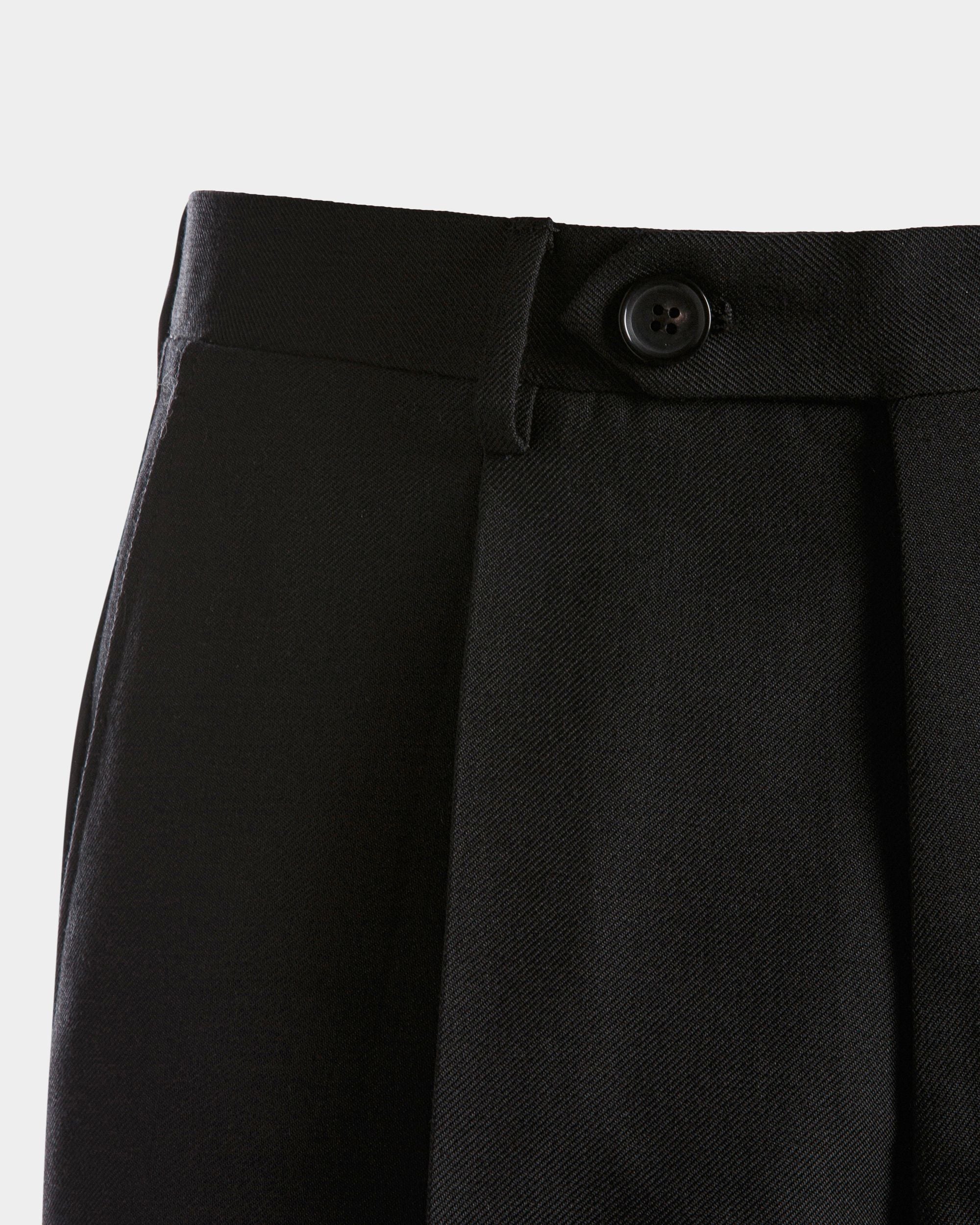 Bally Global - Pants in Black Wool Blend Fabric - Black