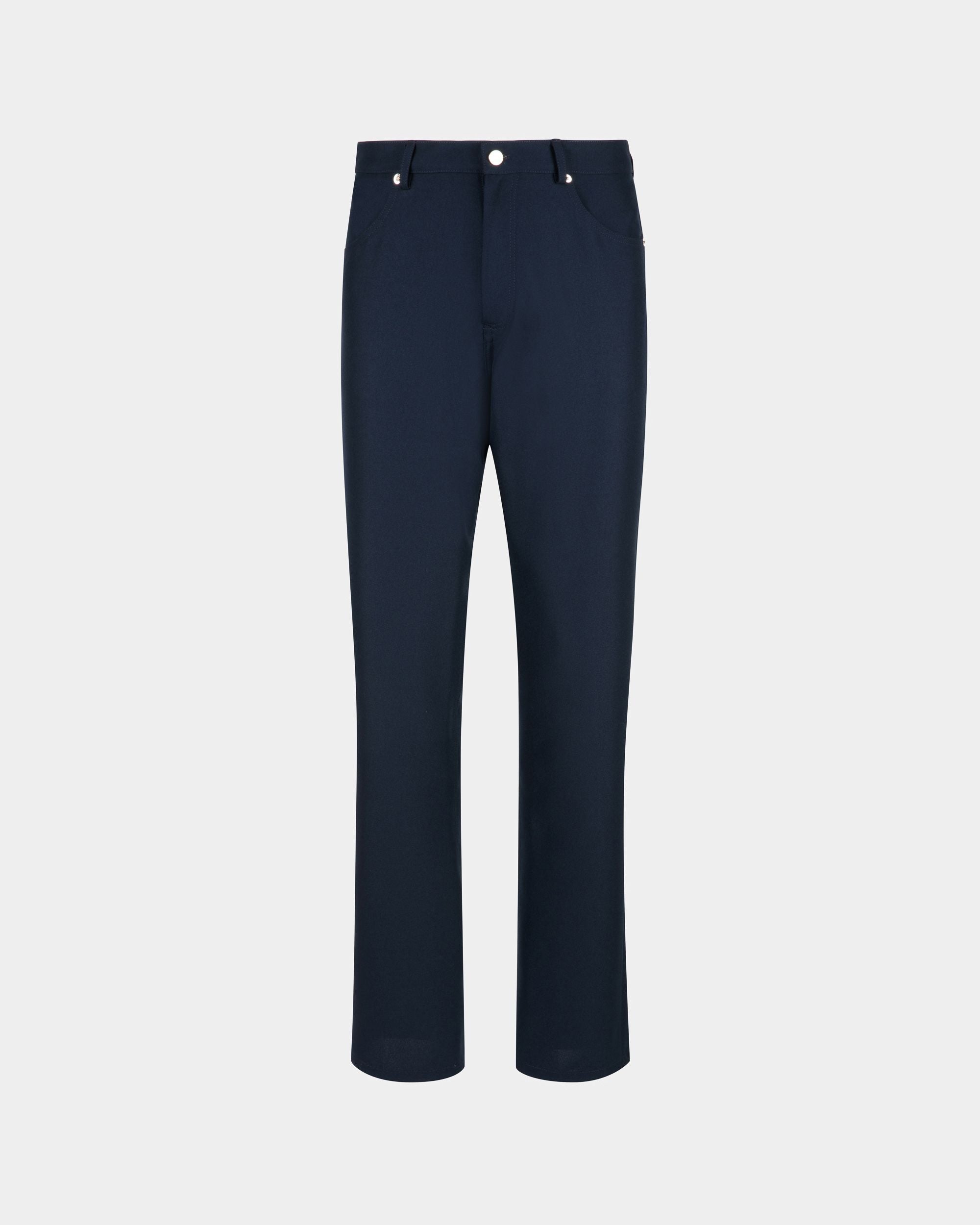Bally Global - Pants In Dark Blue Synthetic Fabric - Blue