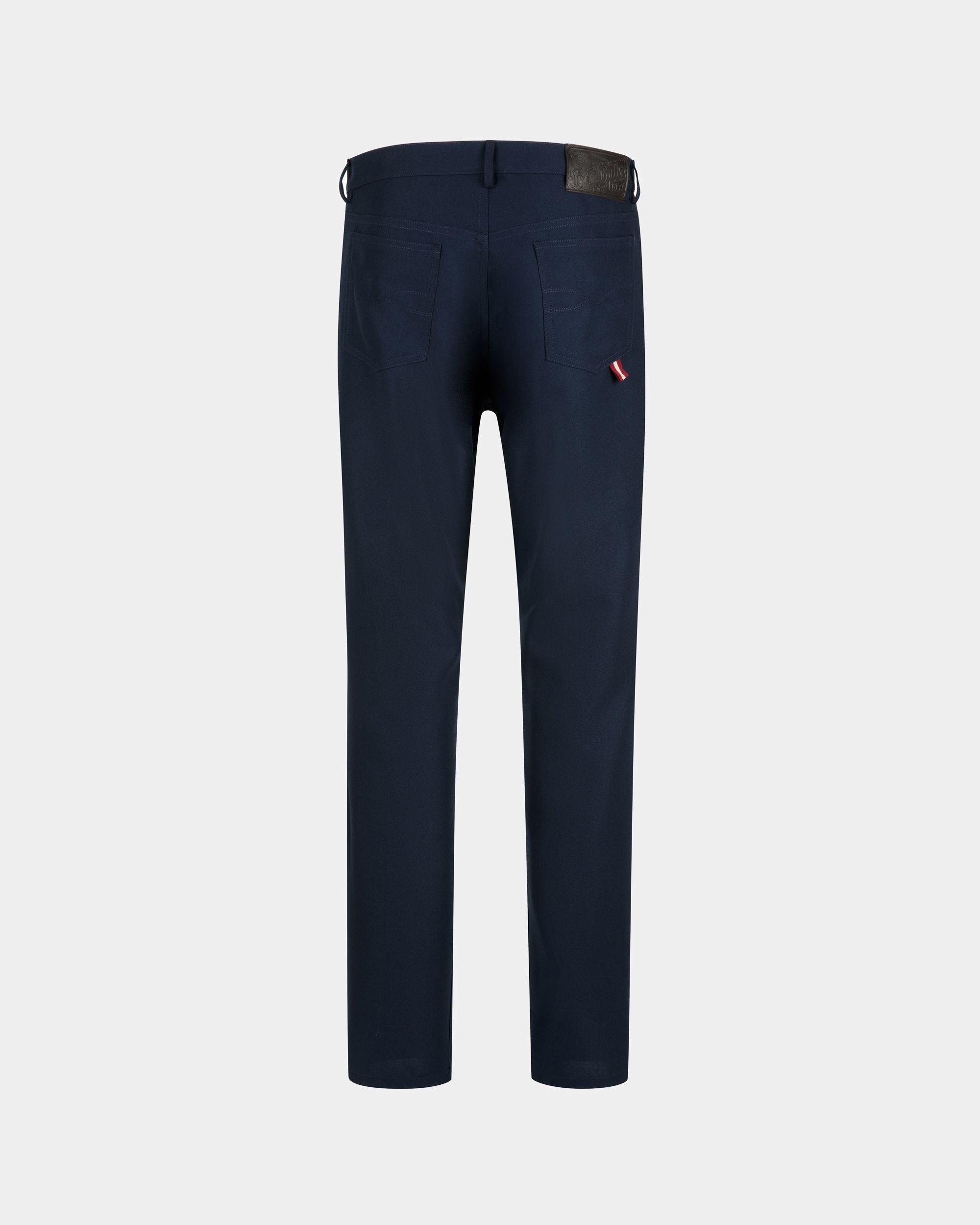 Bally Global - Pants In Dark Blue Synthetic Fabric - Blue
