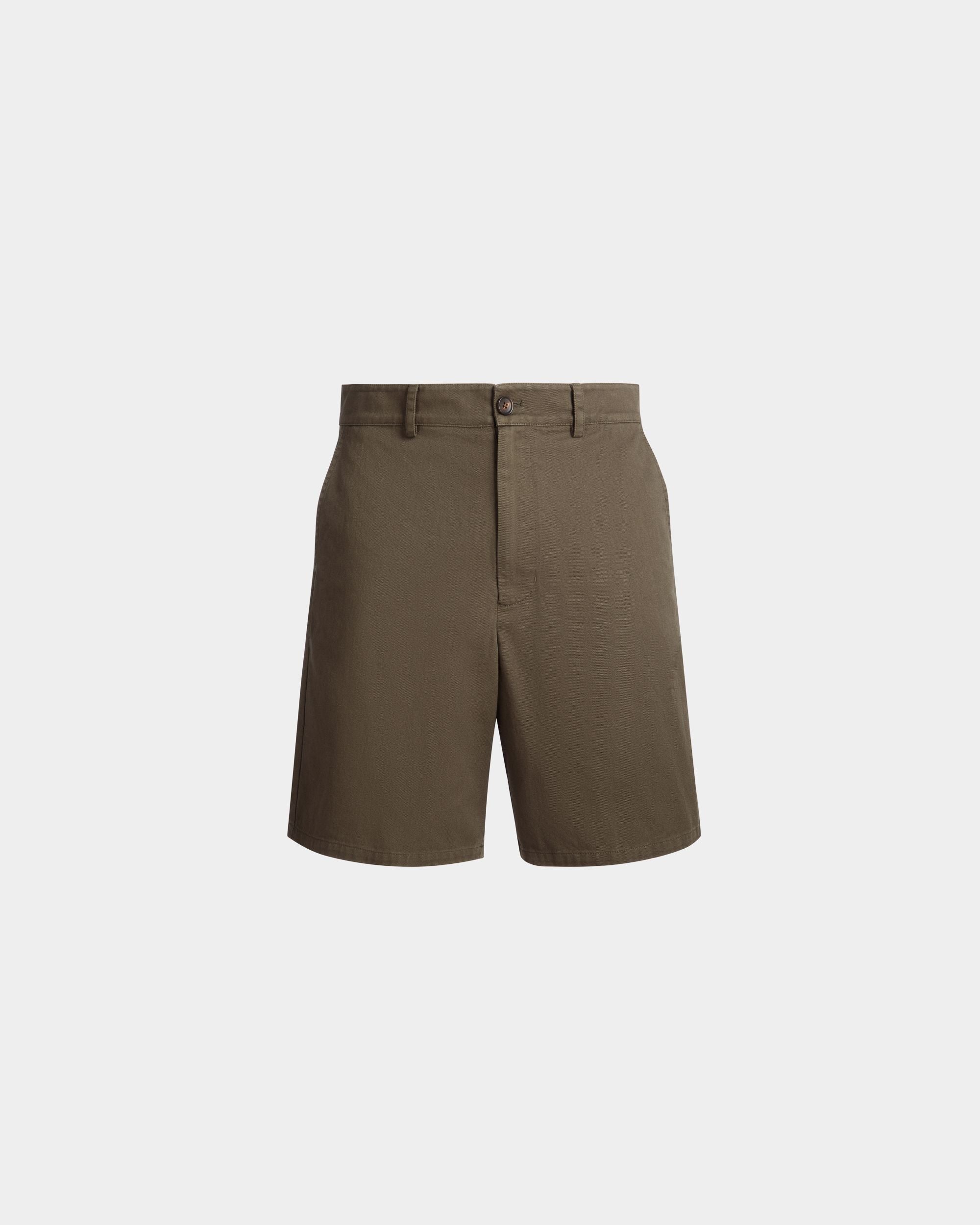 Bally Global - Adrien Brody Travel Collection Shorts In Military Green Cotton - Green