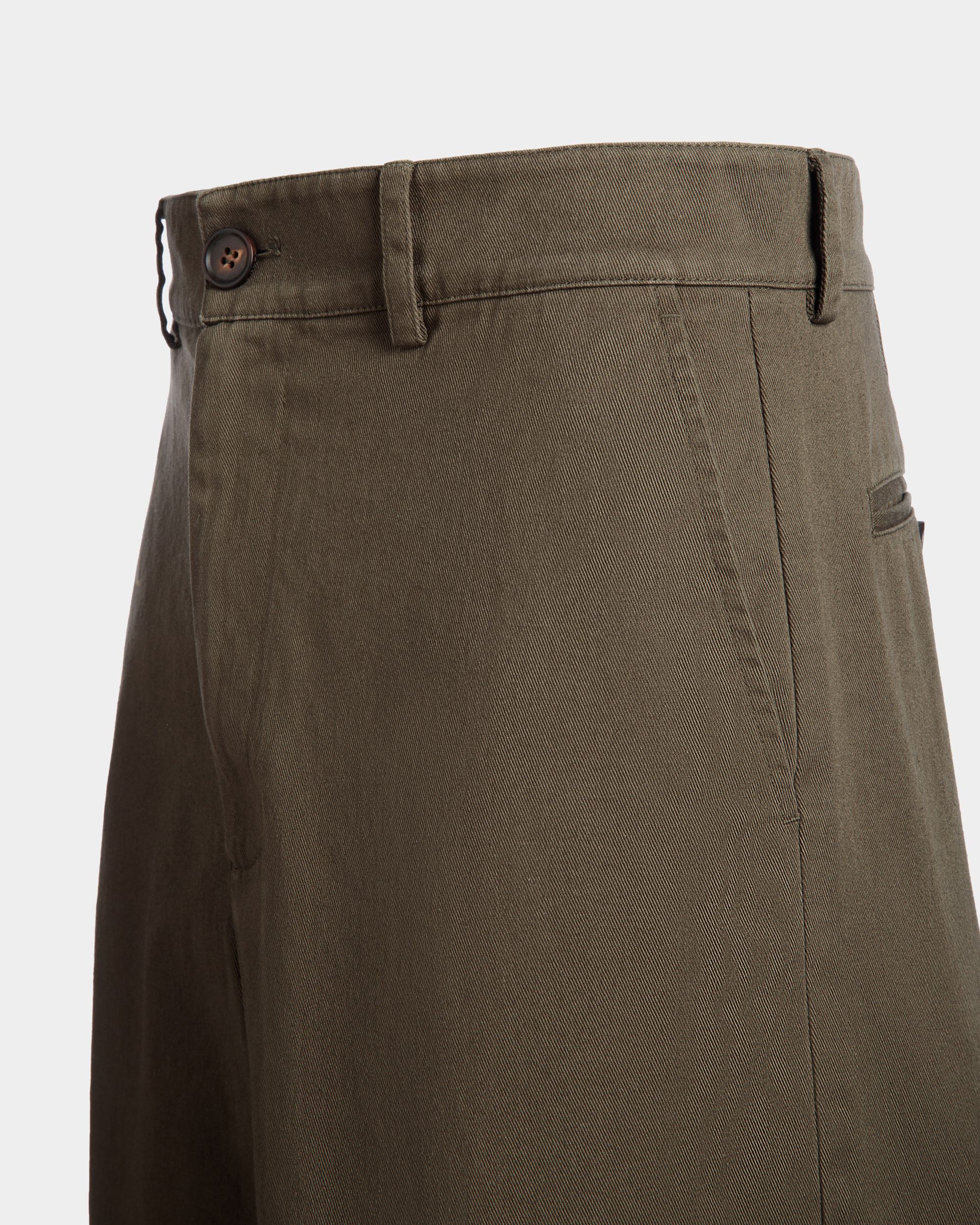 Bally Global - Adrien Brody Travel Collection Shorts In Military Green Cotton - Green