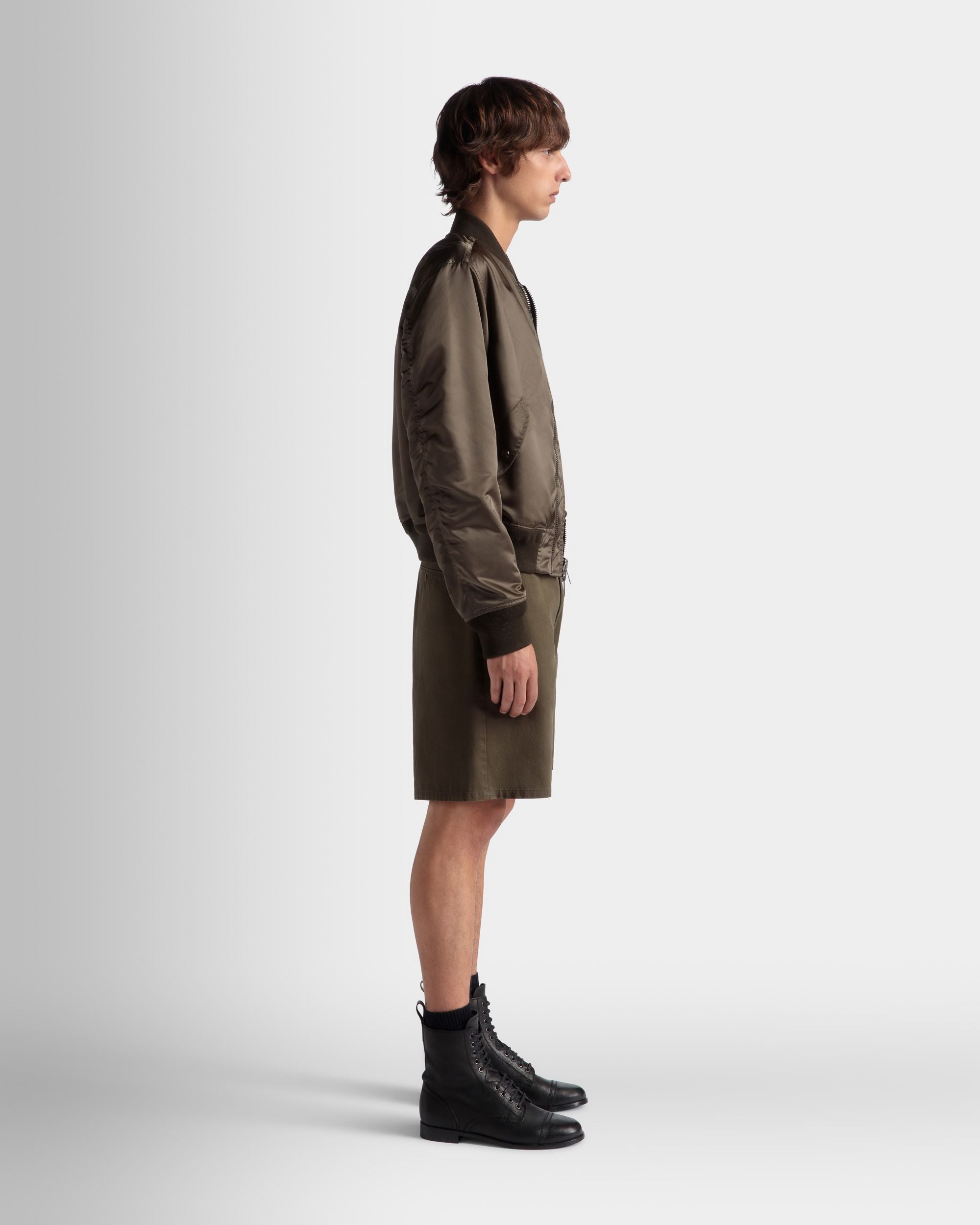 Bally Global - Adrien Brody Travel Collection Shorts In Military Green Cotton - Green