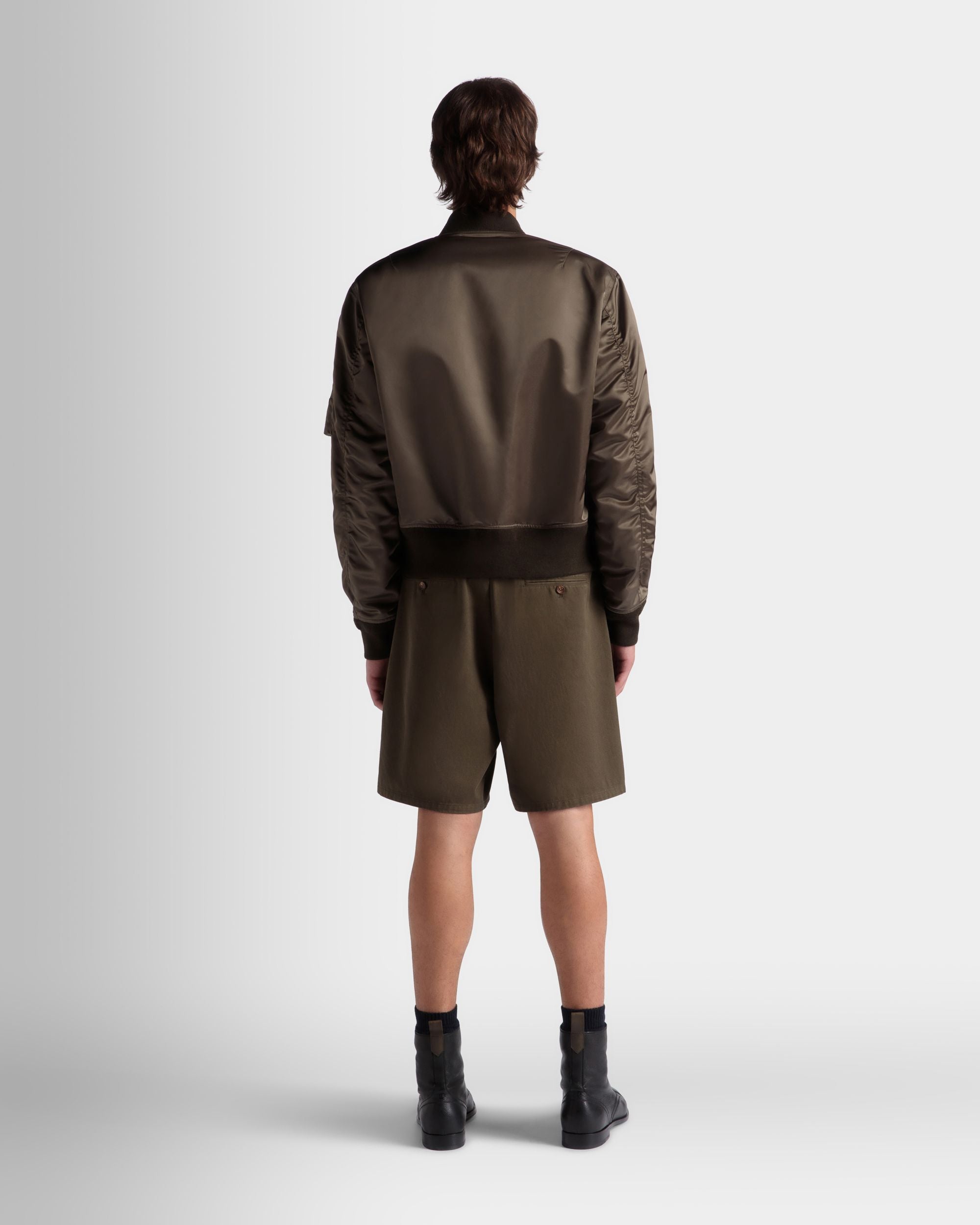 Bally Global - Adrien Brody Travel Collection Shorts In Military Green Cotton - Green