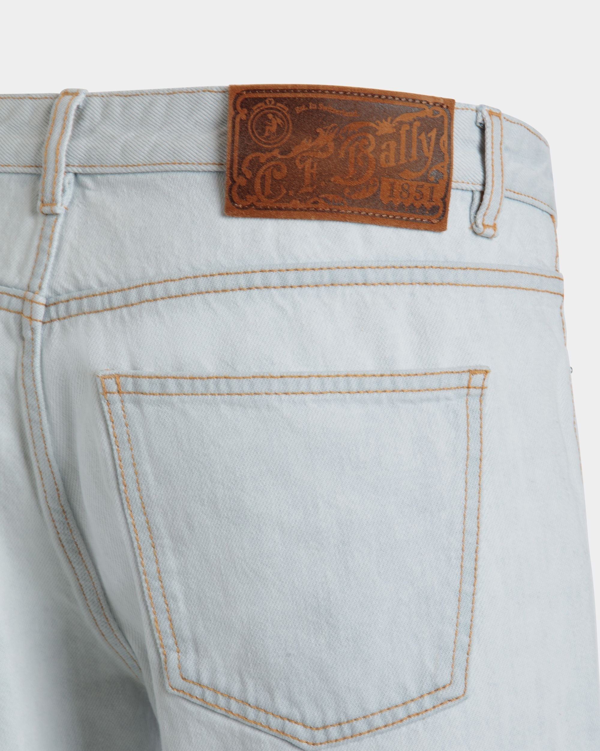 Bally Global - Flared Denim Pants in Light Blue Cotton - Blue