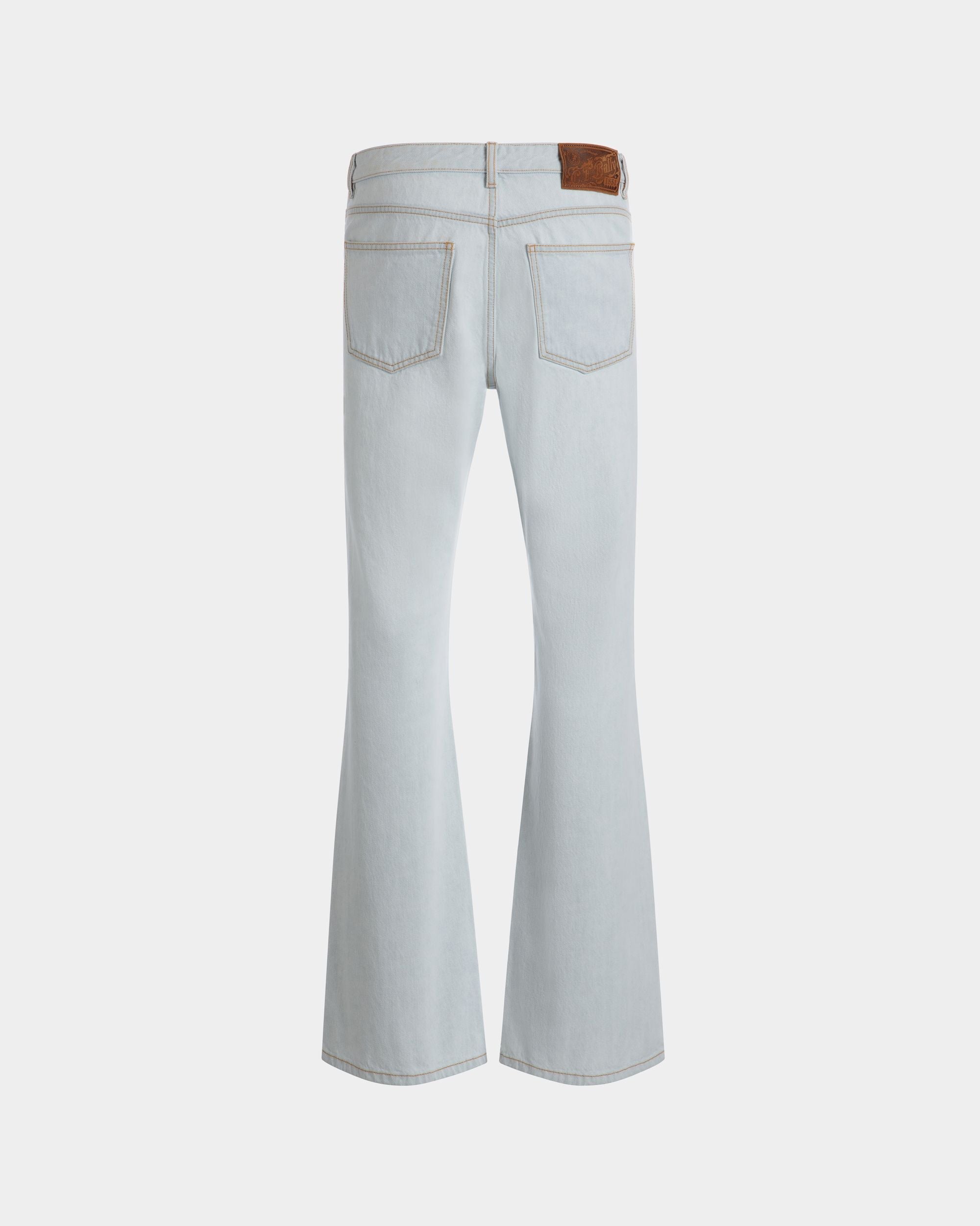 Bally Global - Flared Denim Pants in Light Blue Cotton - Blue