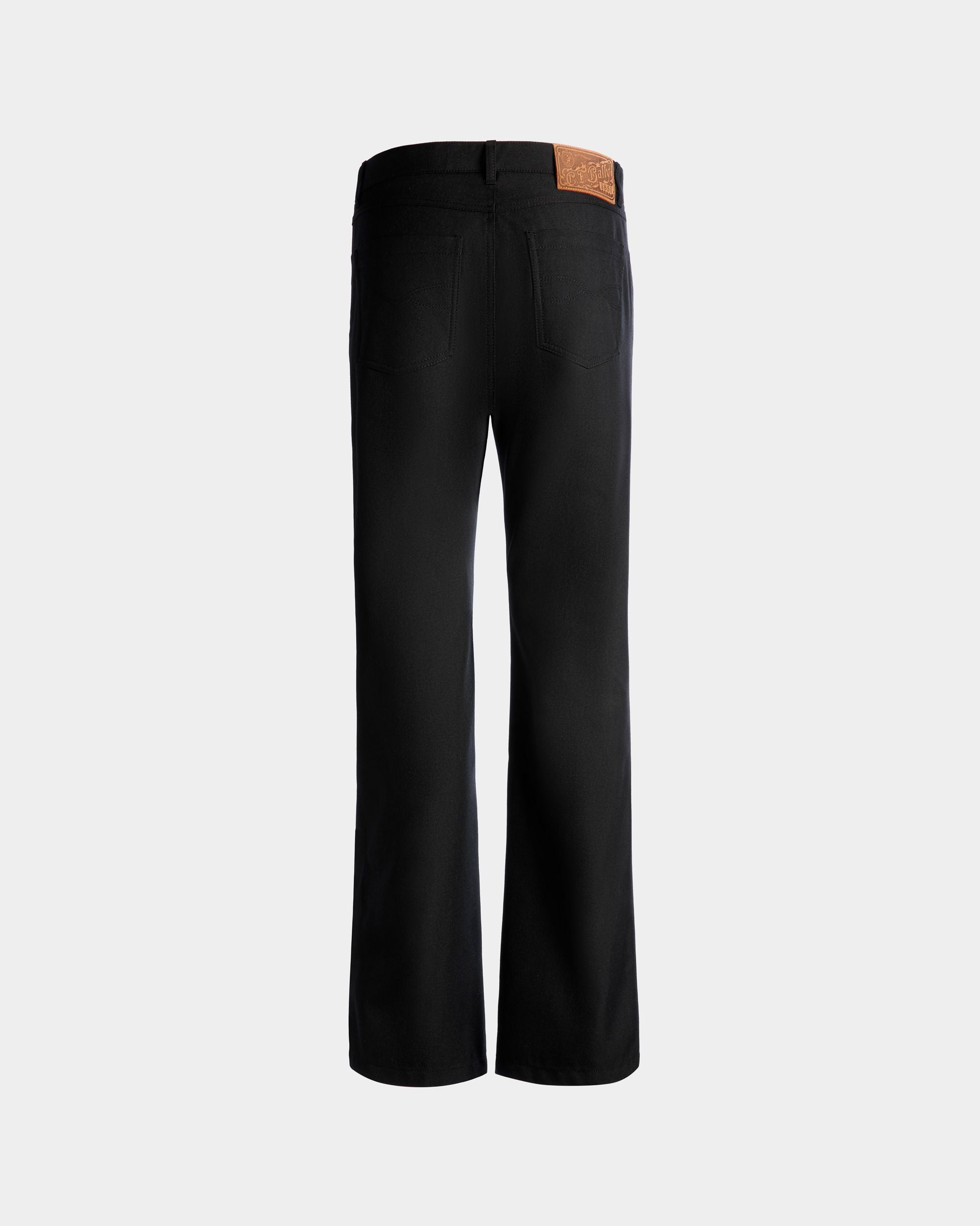 Bally Global - Trousers In Black Wool and Polyester - Black