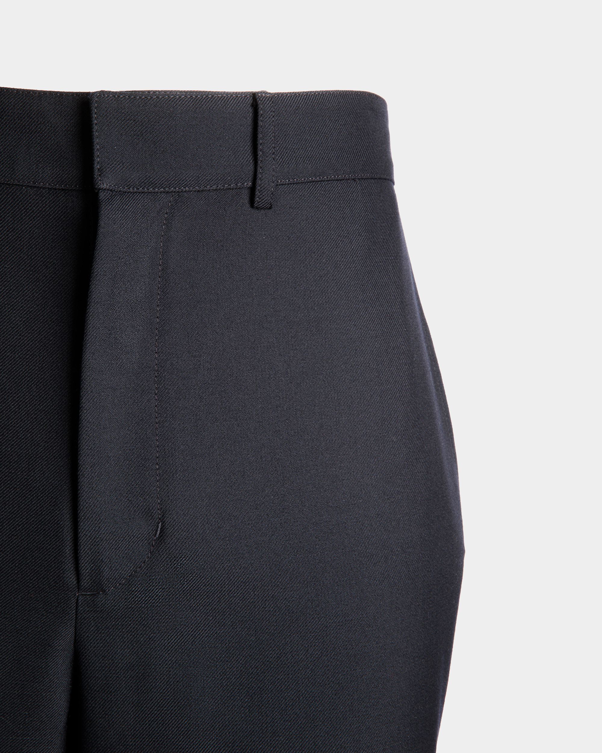 Bally Global - Adrien Brody Travel Collection Chino Pants In Navy Blue Wool Blend - Blue