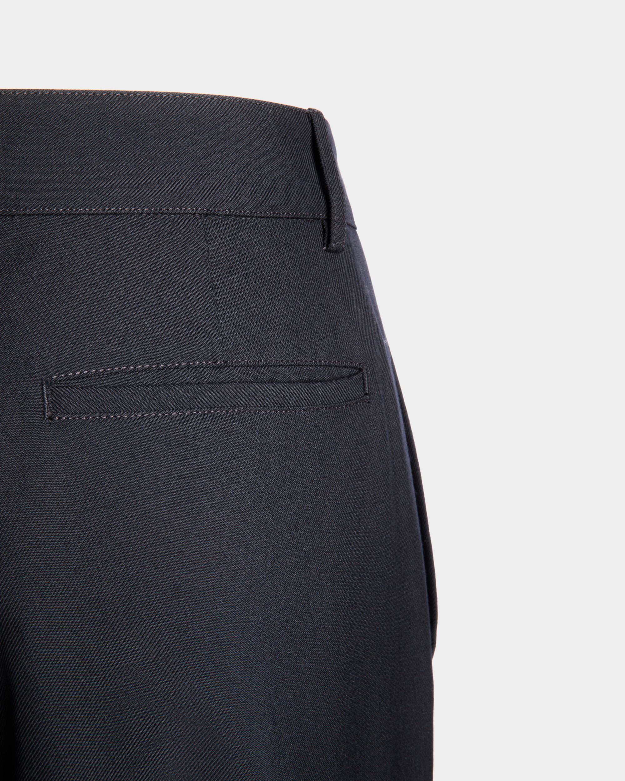 Bally Global - Adrien Brody Travel Collection Chino Pants In Navy Blue Wool Blend - Blue