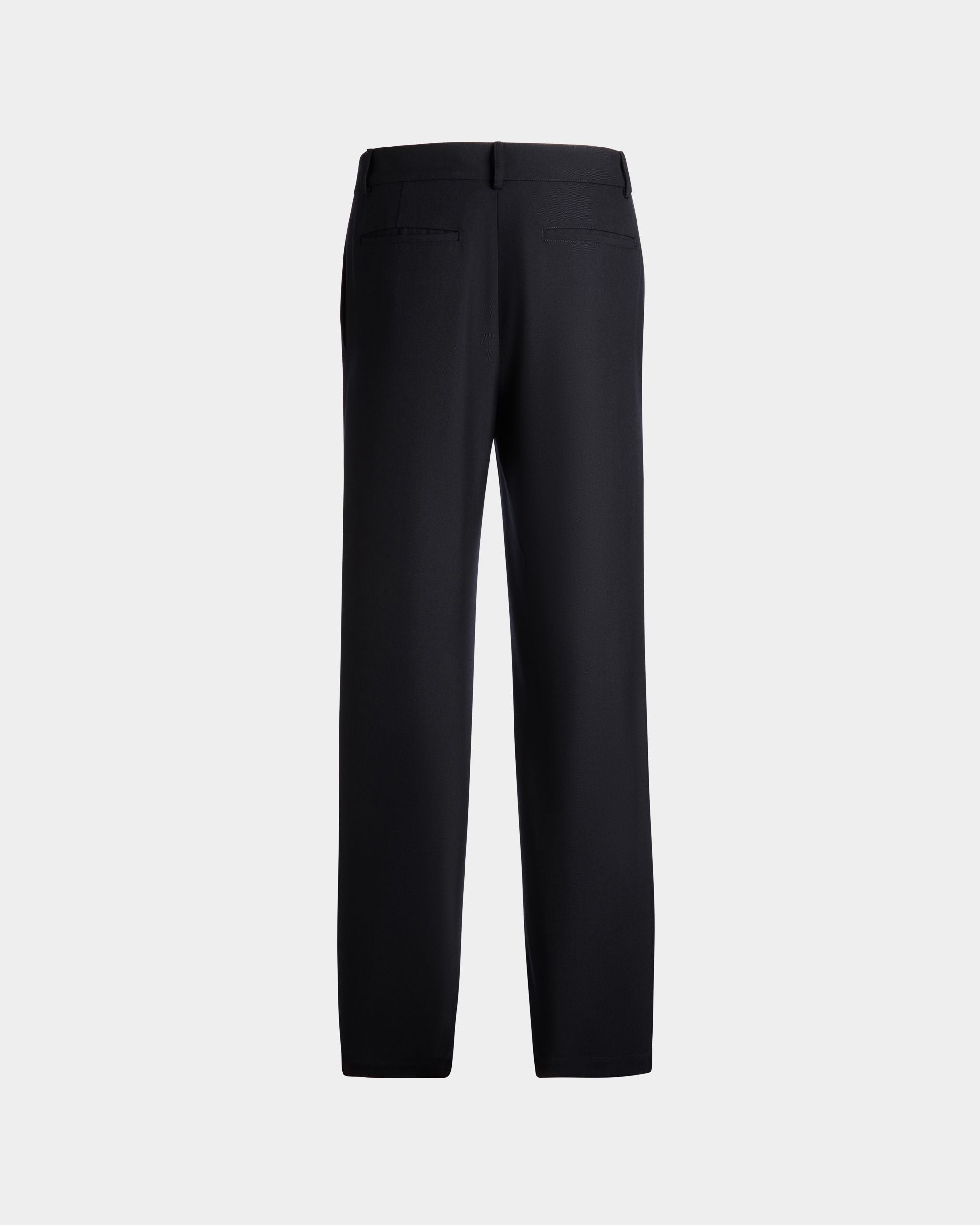 Bally Global - Adrien Brody Travel Collection Chino Pants In Navy Blue Wool Blend - Blue