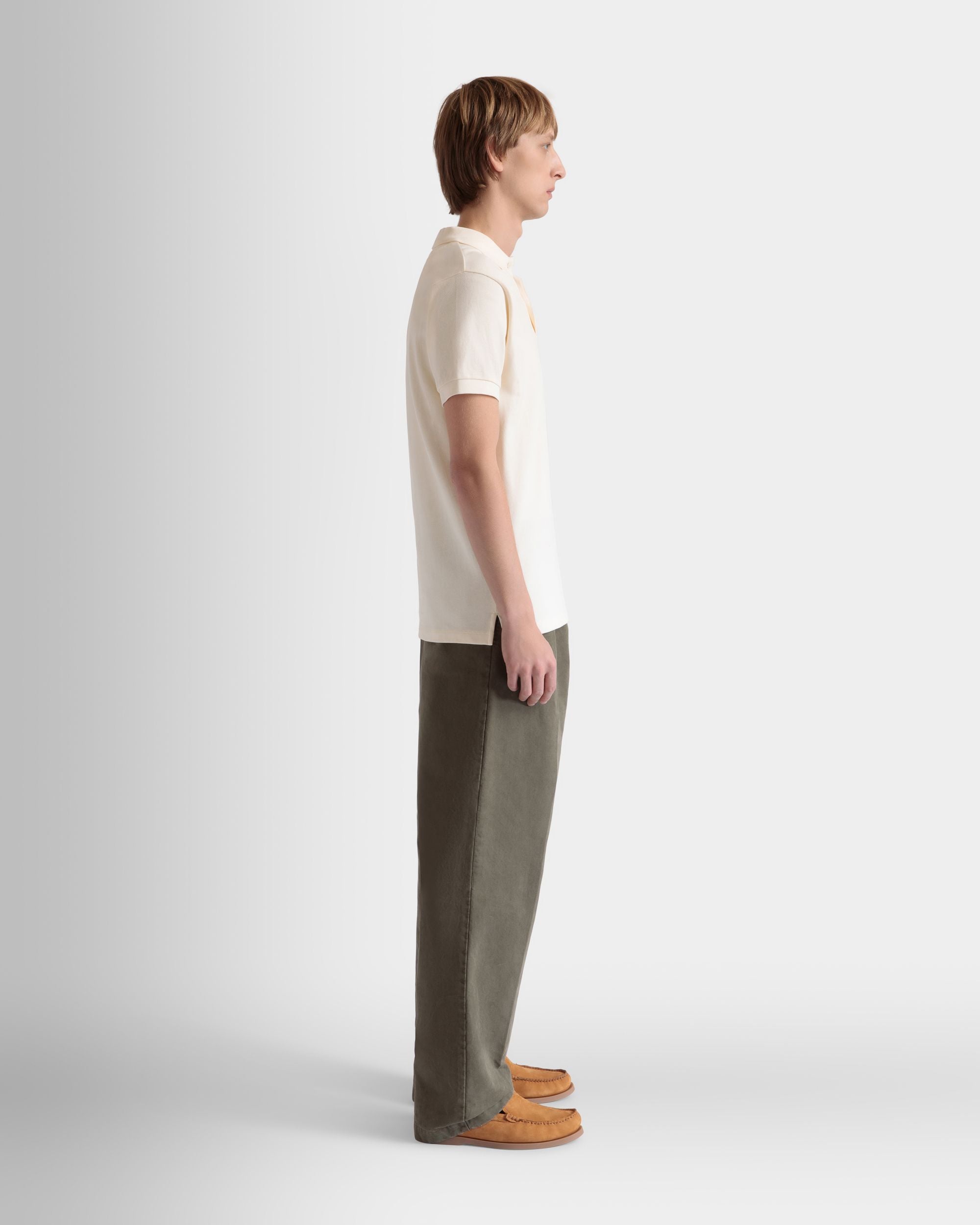Bally Global - Regular Pleated Pants In Military Green Cotton - Green