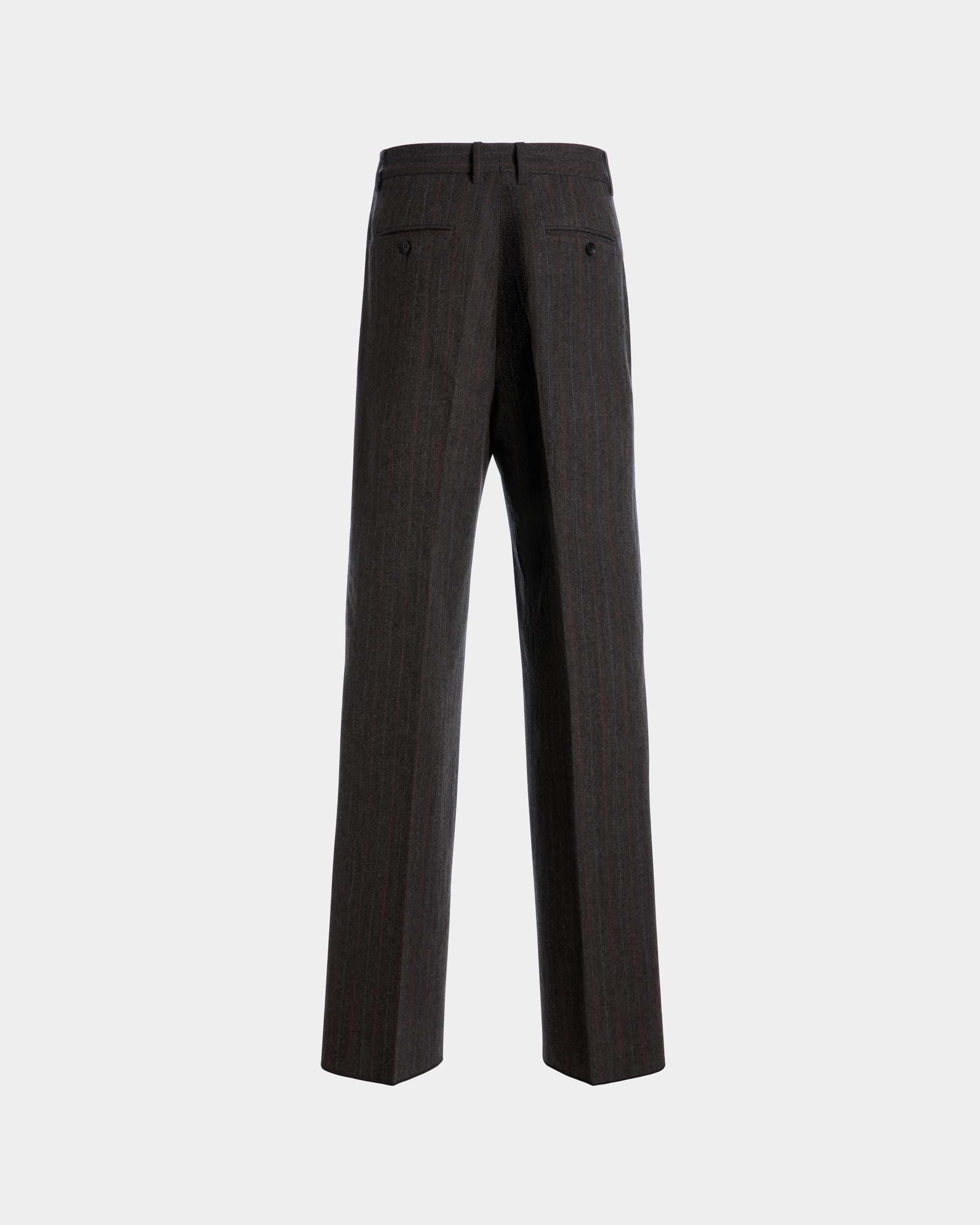 Bally Global - Tailored Pants With a Pinstripe Pattern in Grey Wool Blend - Grey