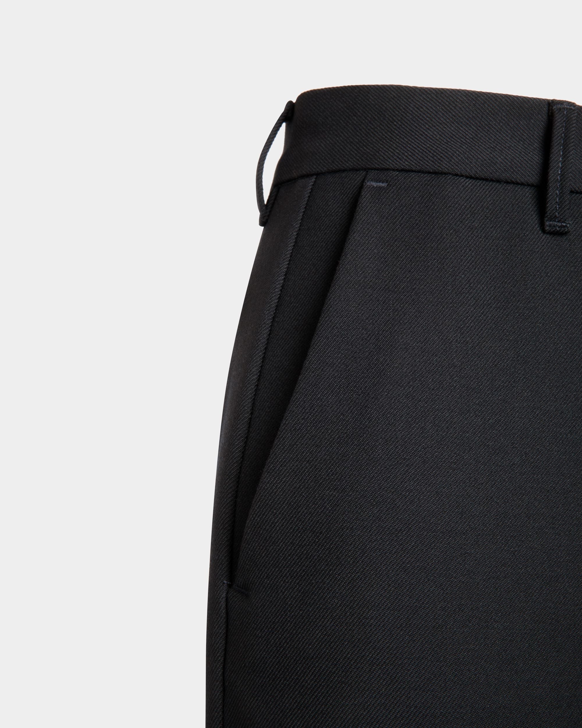 Bally Global - Pantalón Acampanado De Lana Navy Blue - Azul