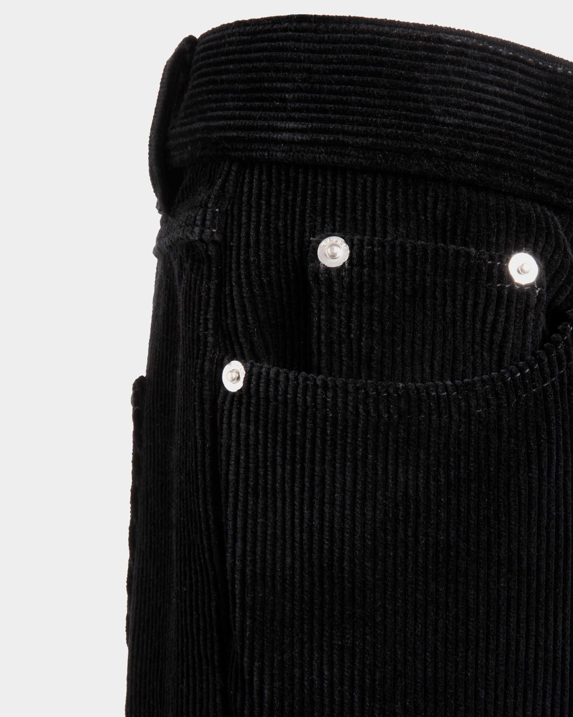 Bally Global - Denim Pants In Black Cotton Corduroy - Black