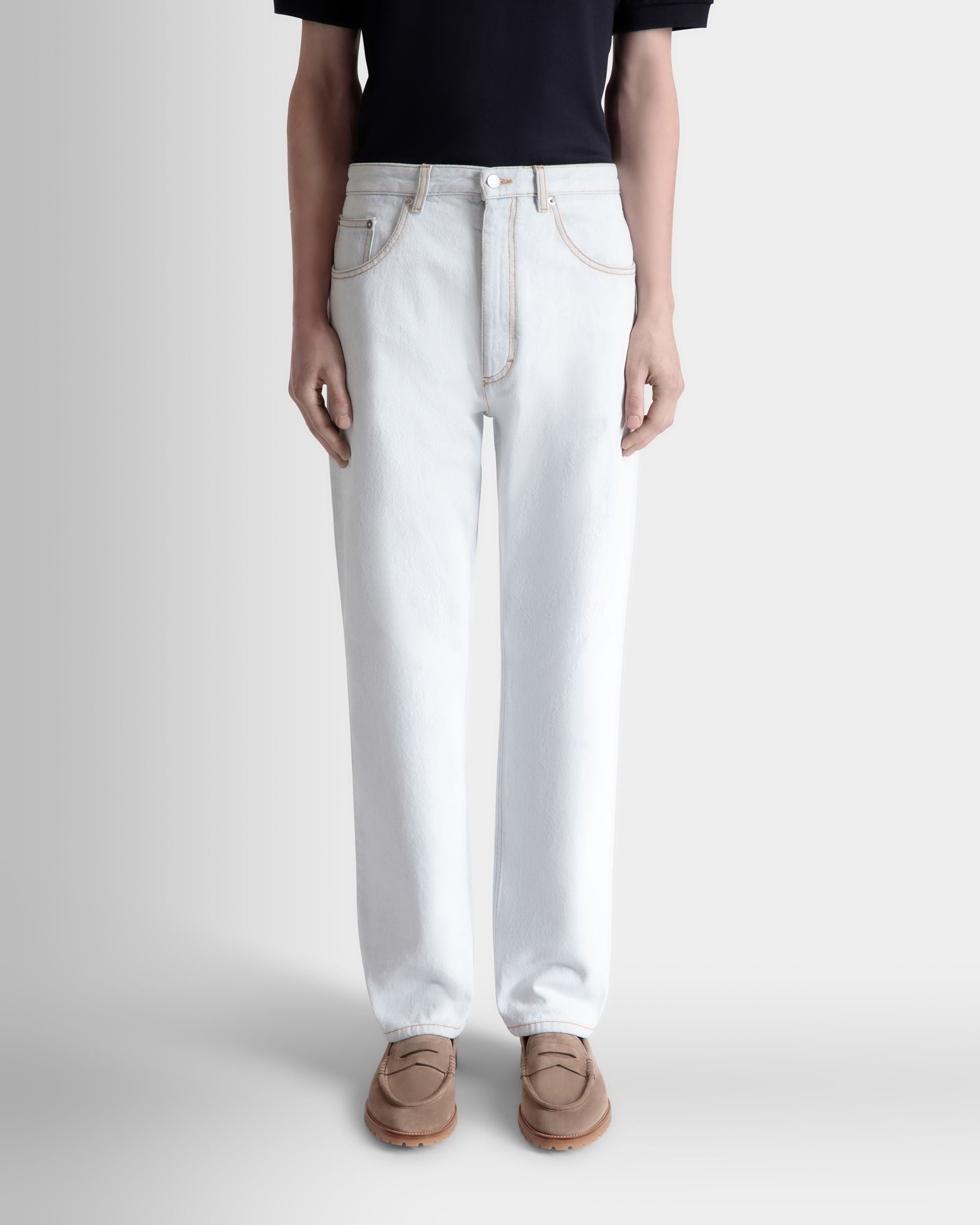 Bally Global - Denim Pants in Light Blue Cotton - Blue
