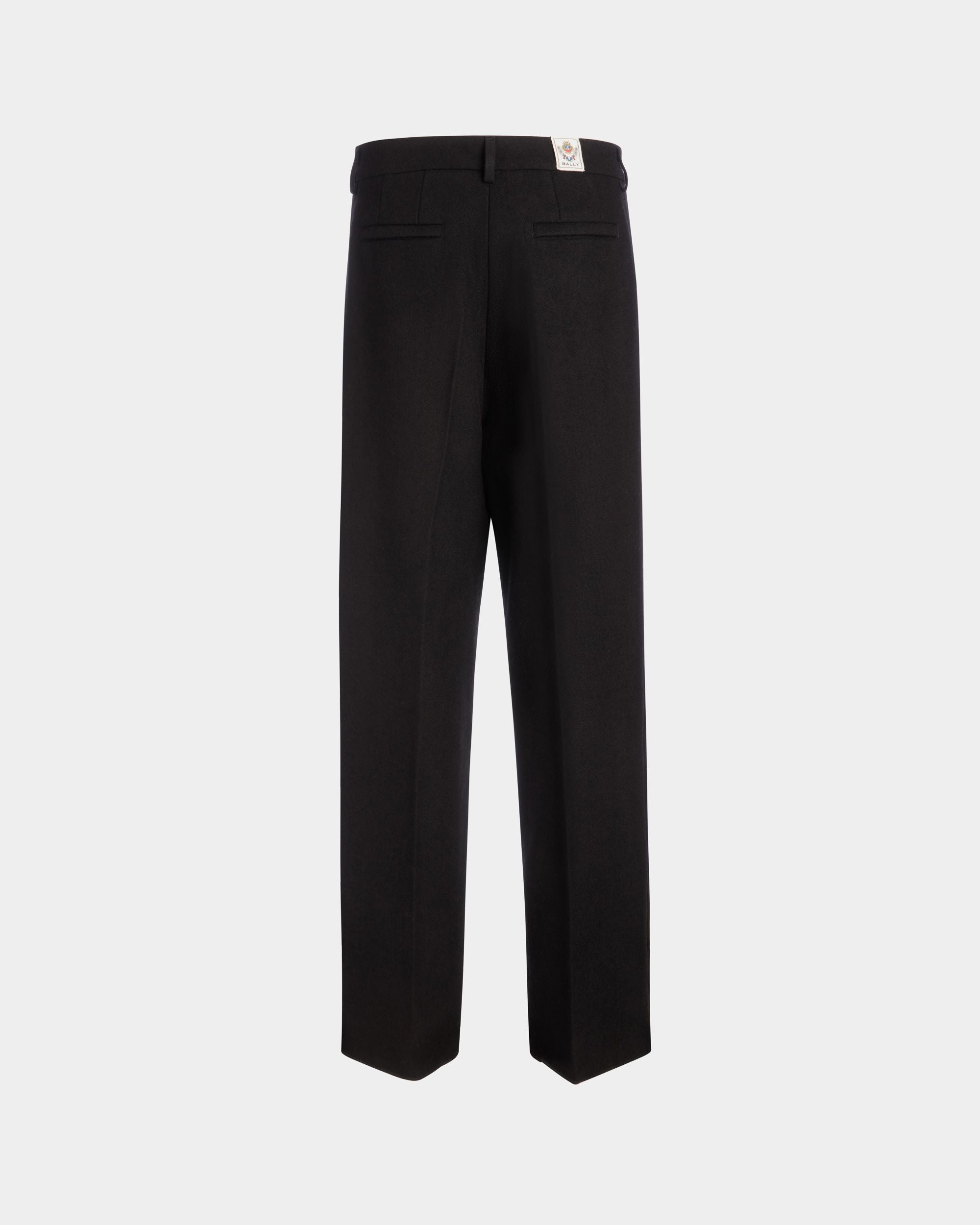 Bally Global - Winter Capsule Pleated Pants in a Black Wool Blend - Noir