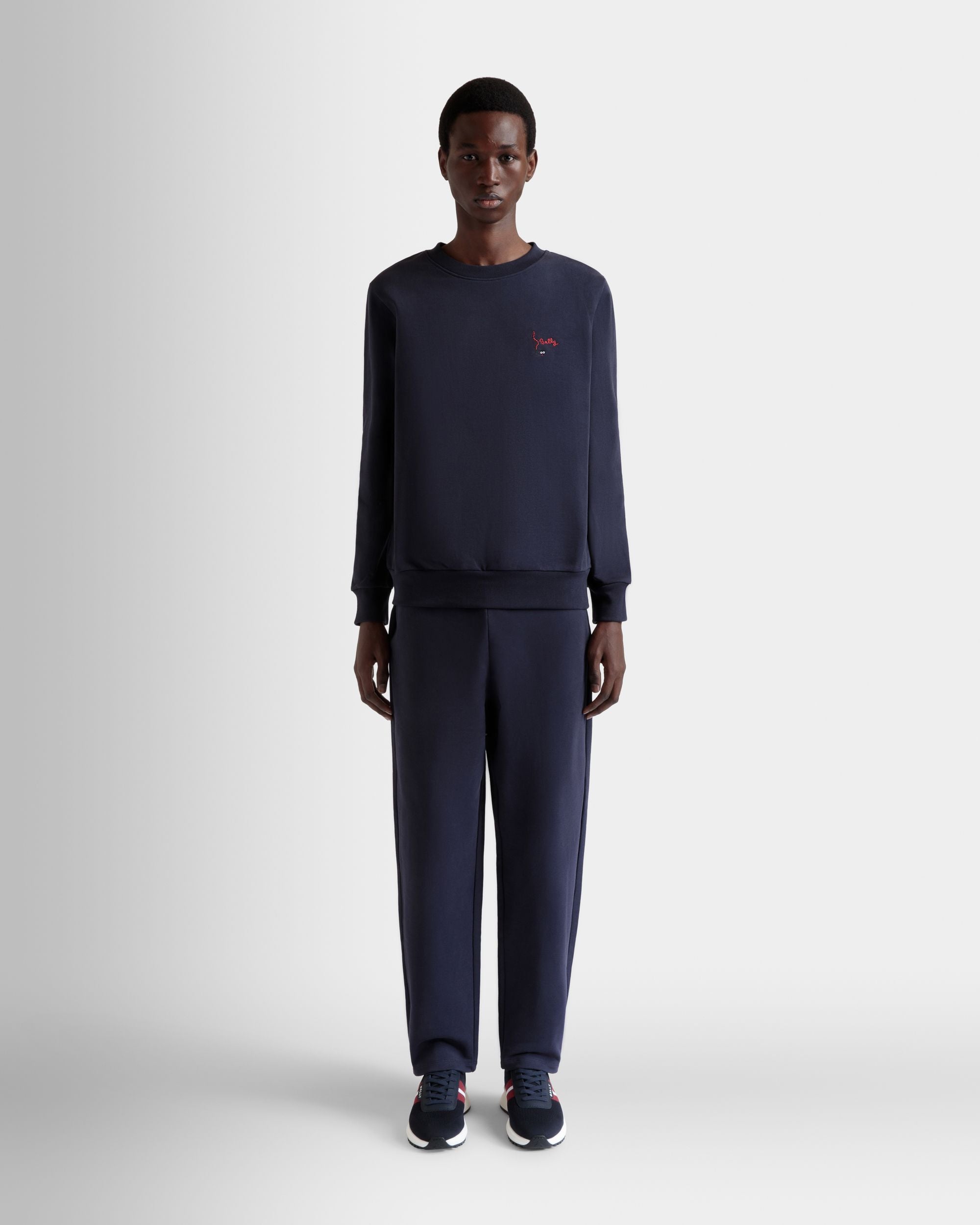 Bally Global - Pantalón De Chándal De Algodón Navy Blue - Azul