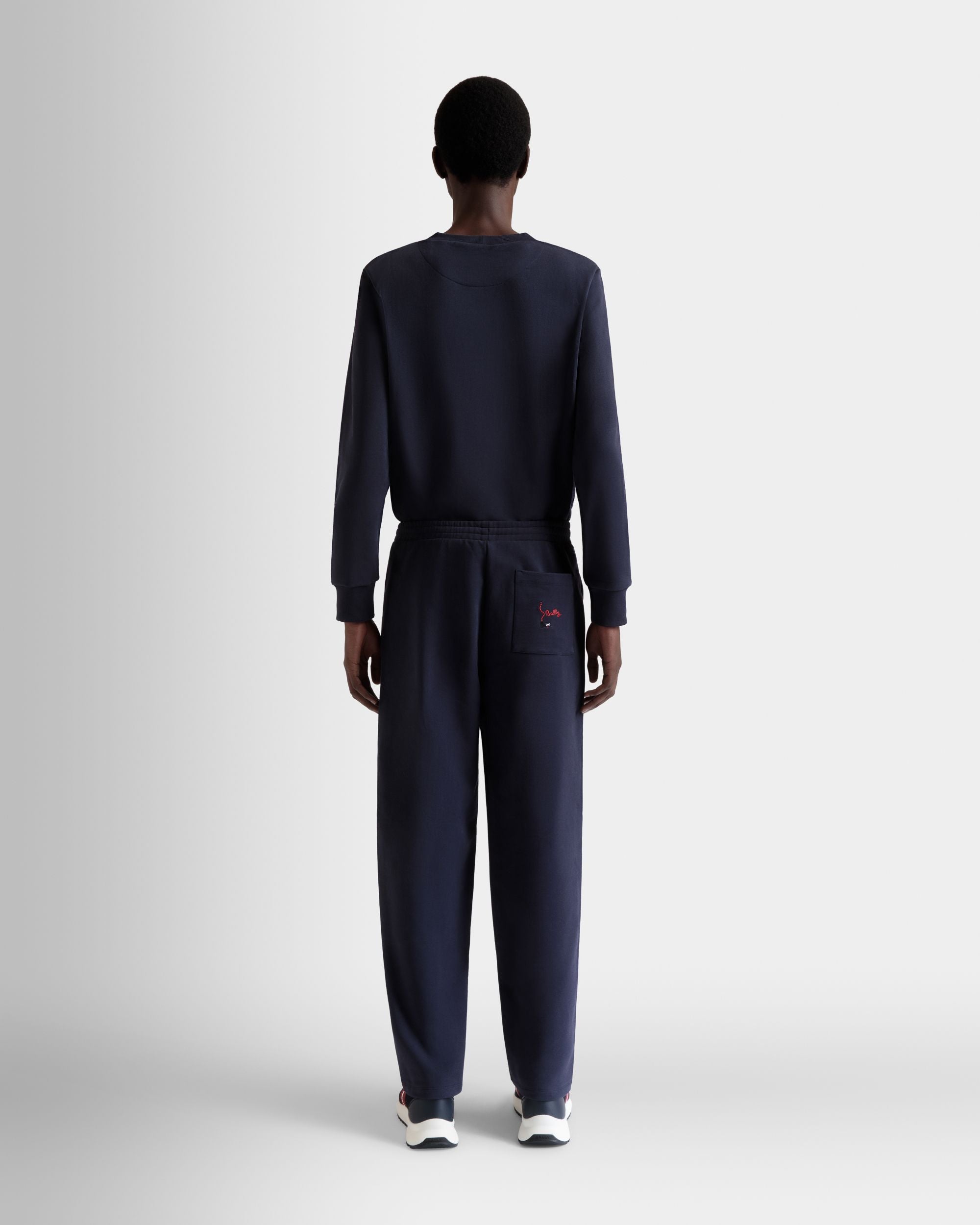 Bally Global - Pantalón De Chándal De Algodón Navy Blue - Azul