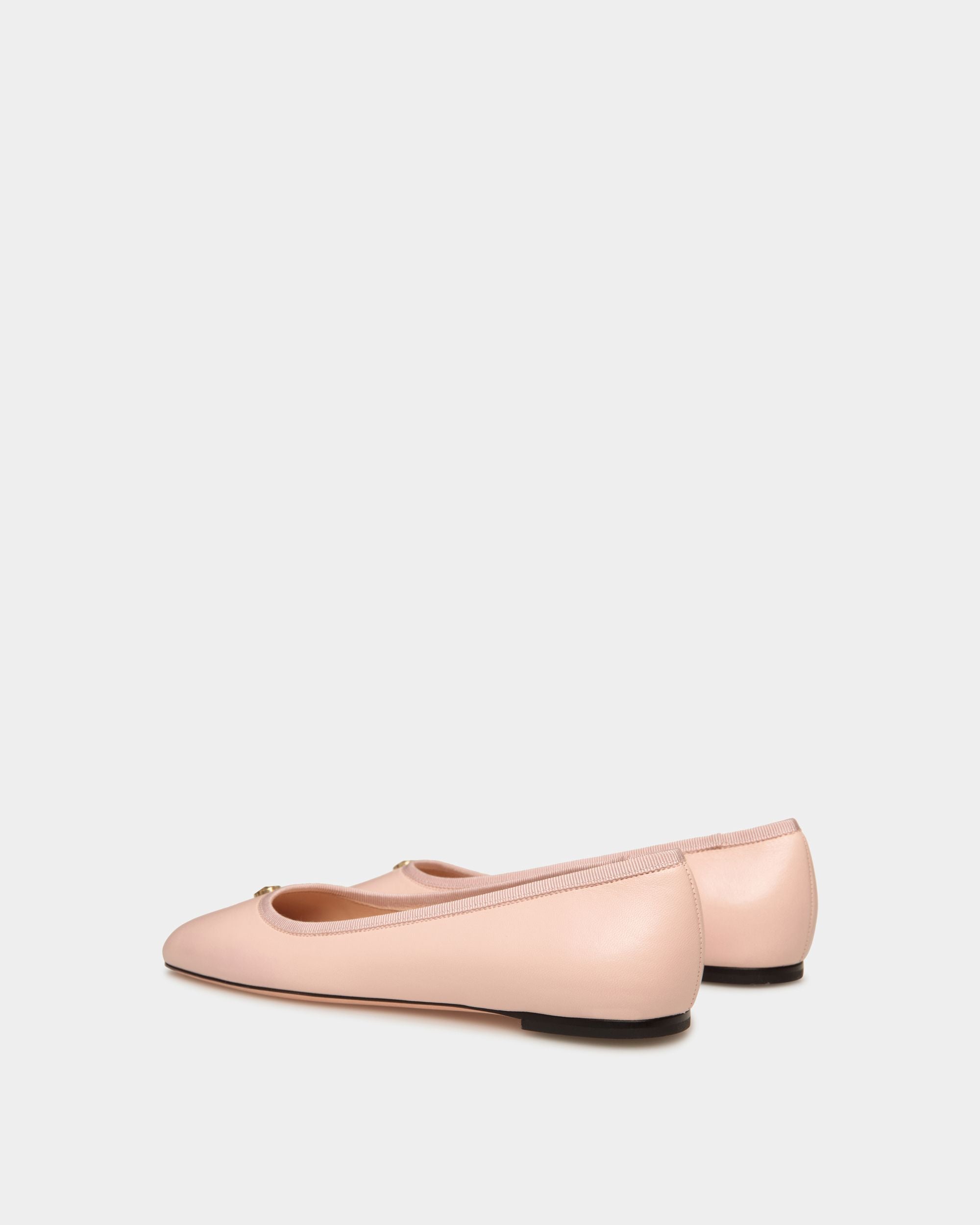 Bally Global - Ballyrina Flat In Light Pink Nappa Leather - Pink
