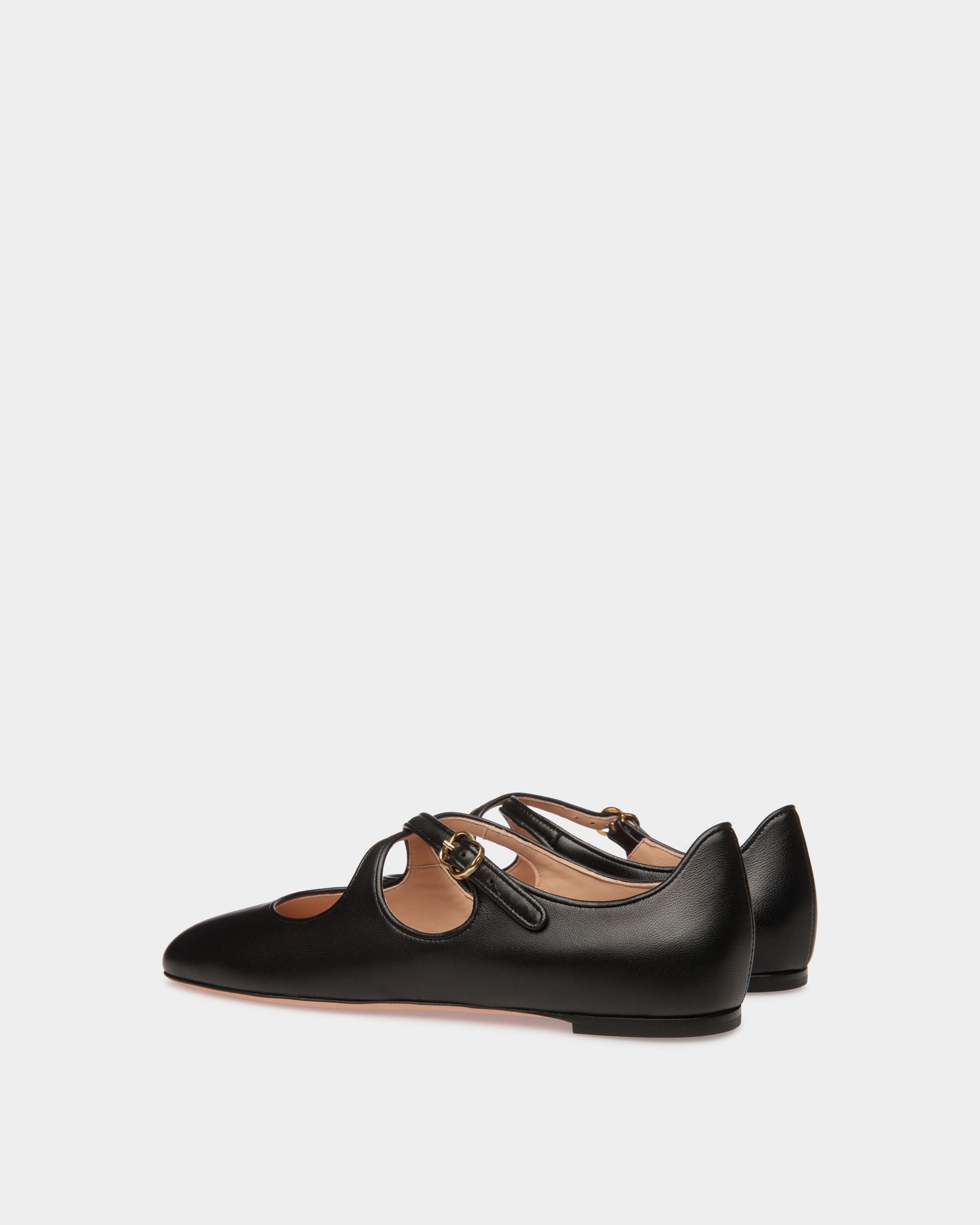 Bally Global - Zapato Plano Ballyrina De Napa Negra - Negro
