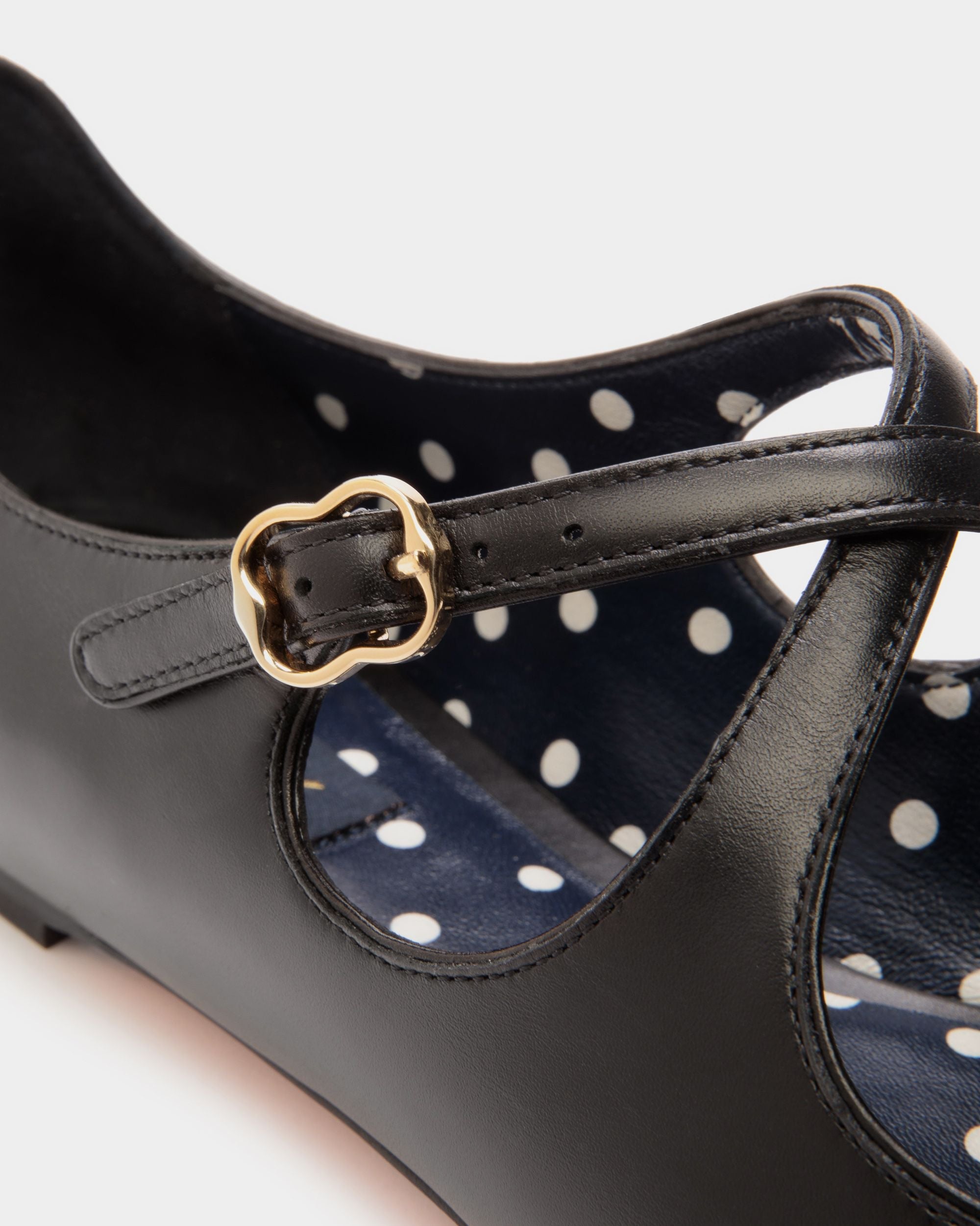 Bally Global - Ballyrina Flat in Black Leather - Black